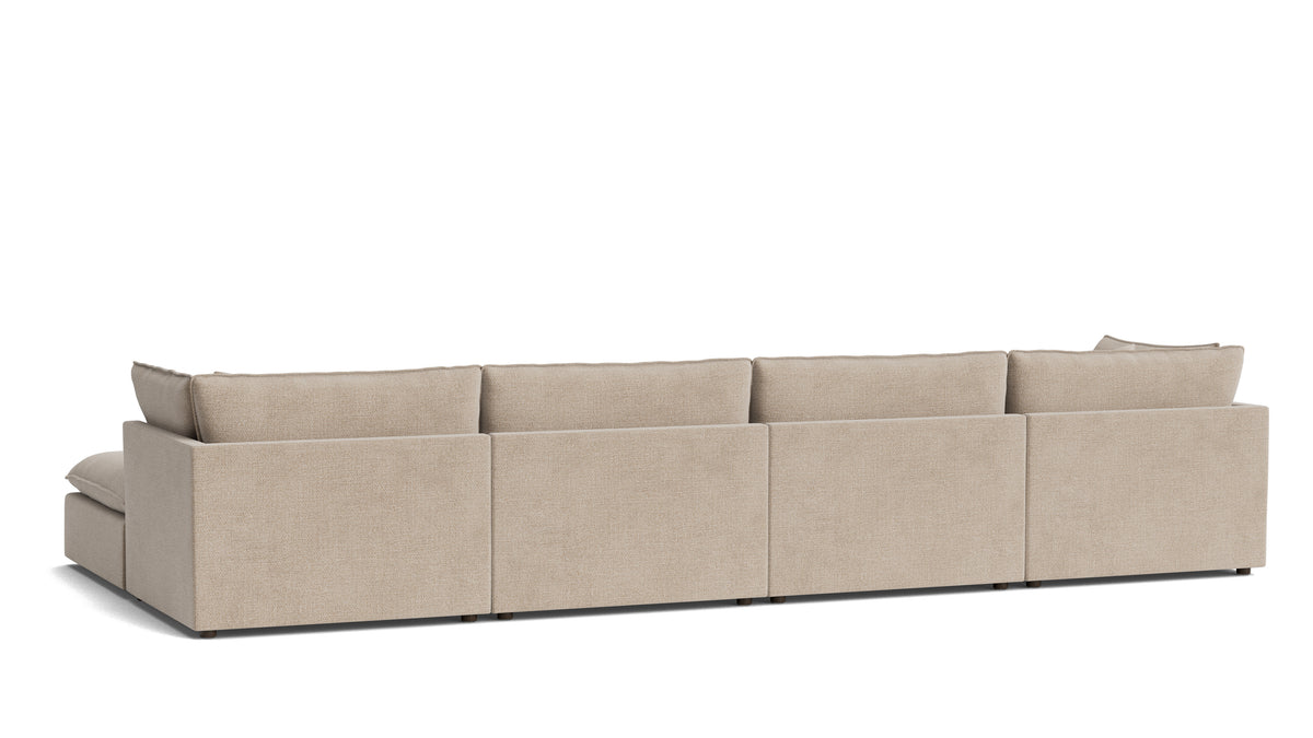 Chill Time 6-Piece Modular U-Shaped Sectional, Champagne — alternate view