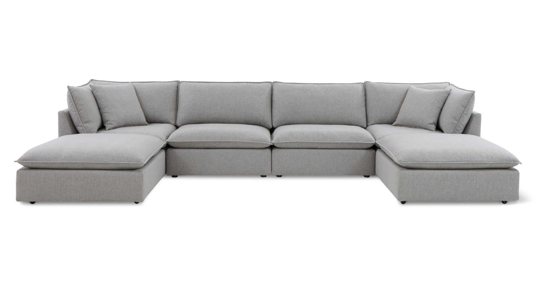 Chill Time 6-Piece Modular U-Shaped Sectional, Heather_image