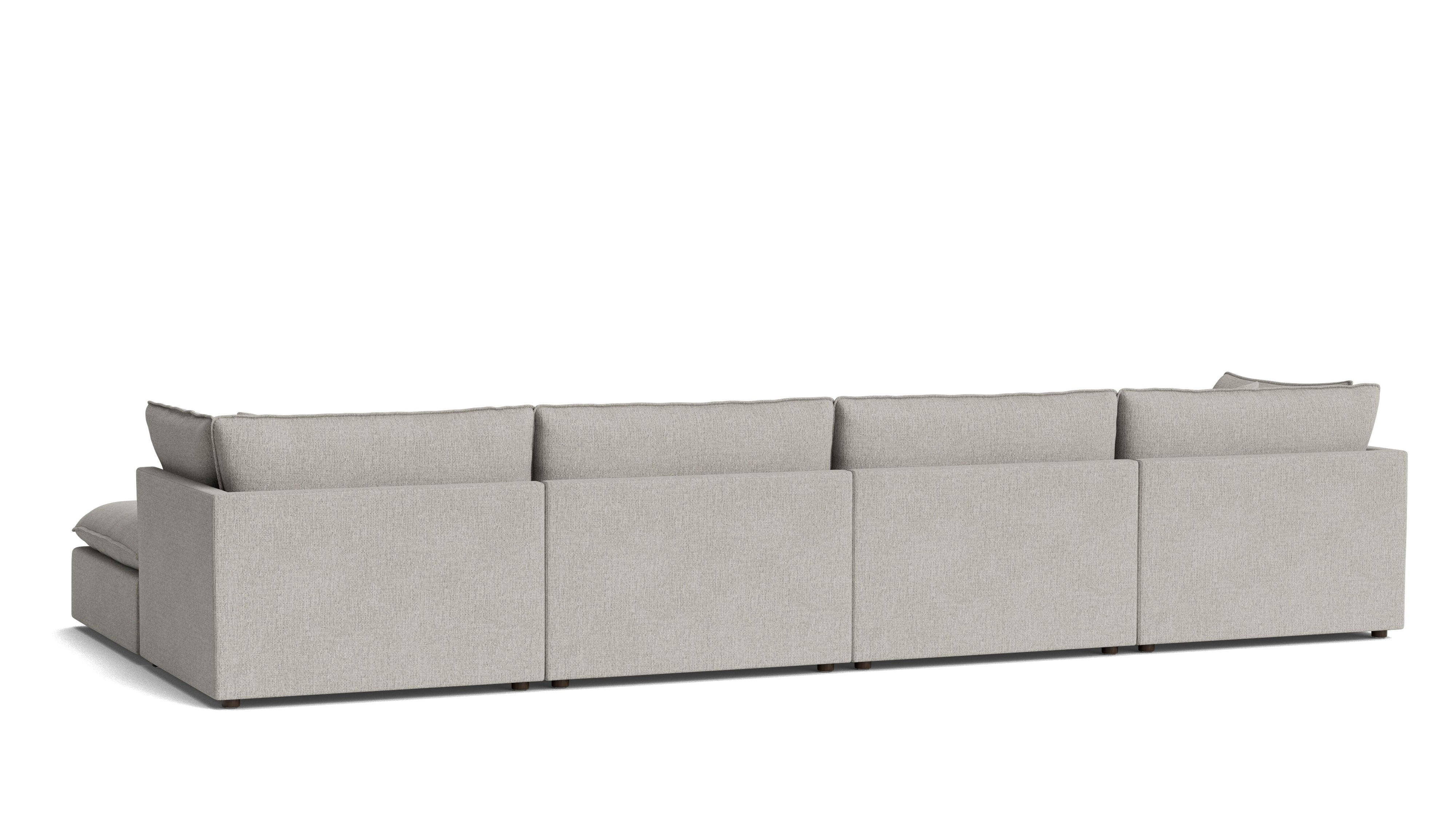 Chill Time 6 - Piece Modular U - Shaped Sectional, Heather - Sundays Company CanadaSEC-YJ-054-065