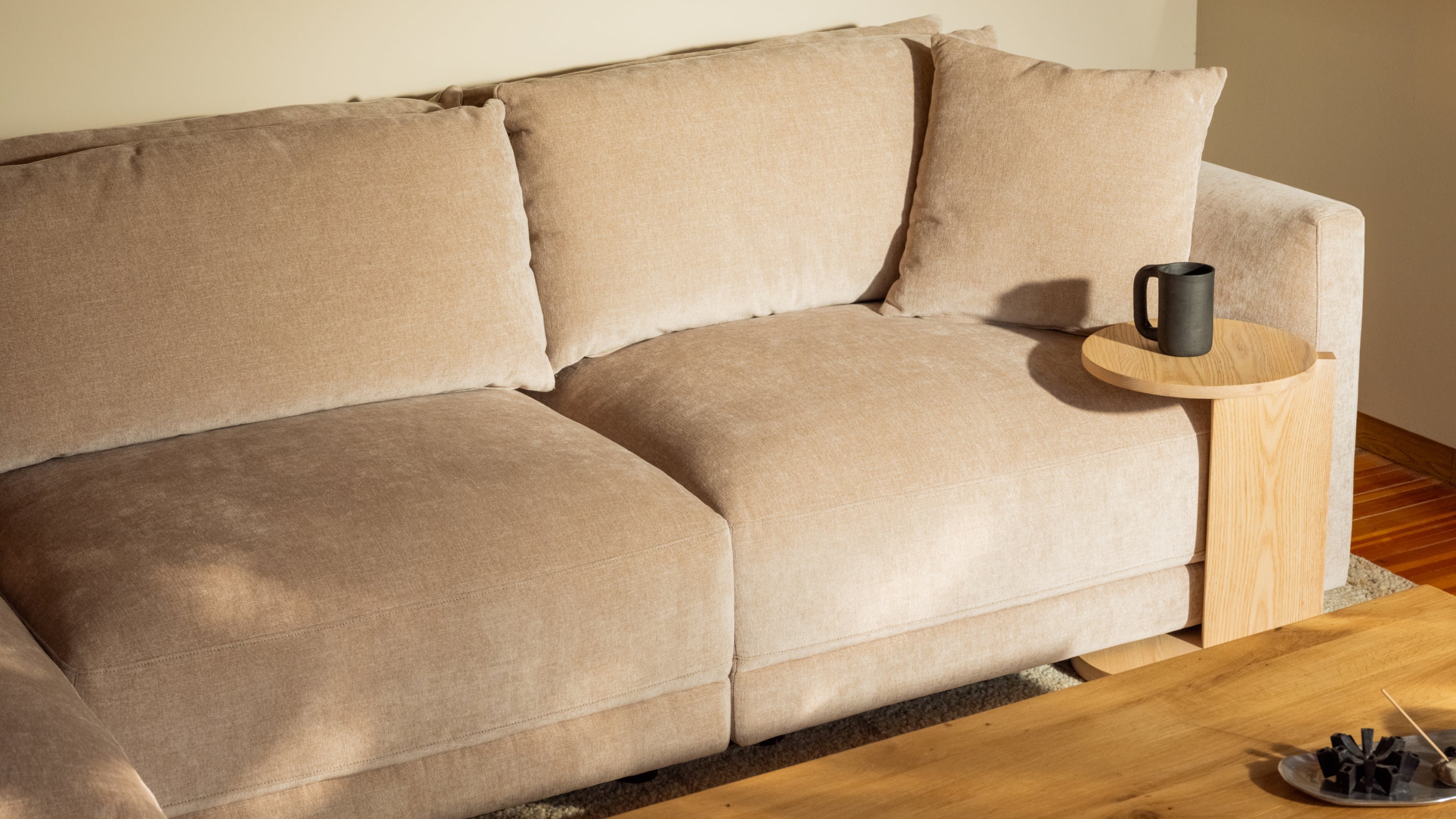 Soft Spot 3 - Piece Modular Sectional Left, Cashew - Sundays Company CanadaSEC-YJ-057-194