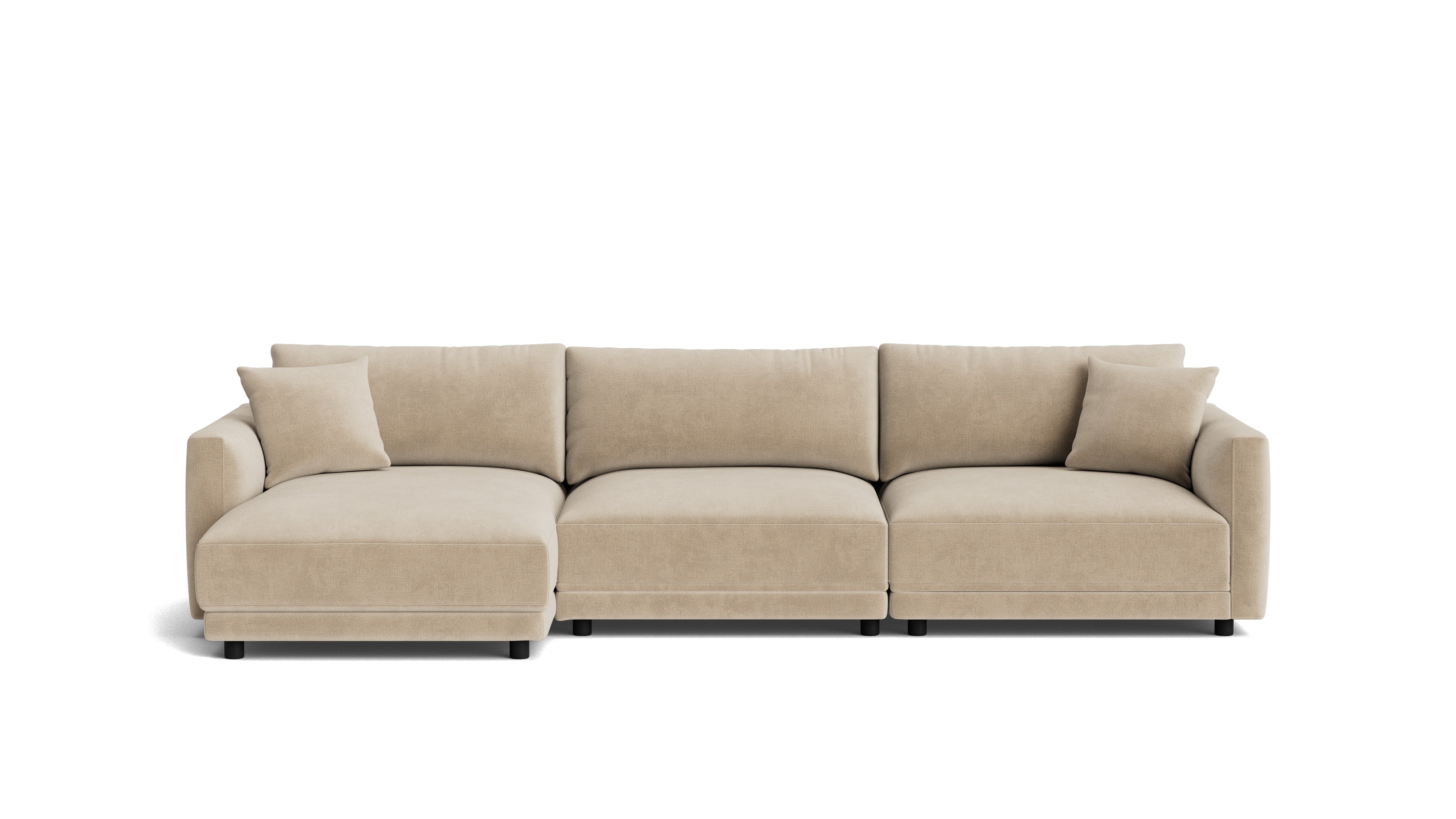 Soft Spot 3-Piece Modular Sectional Left, Cashew