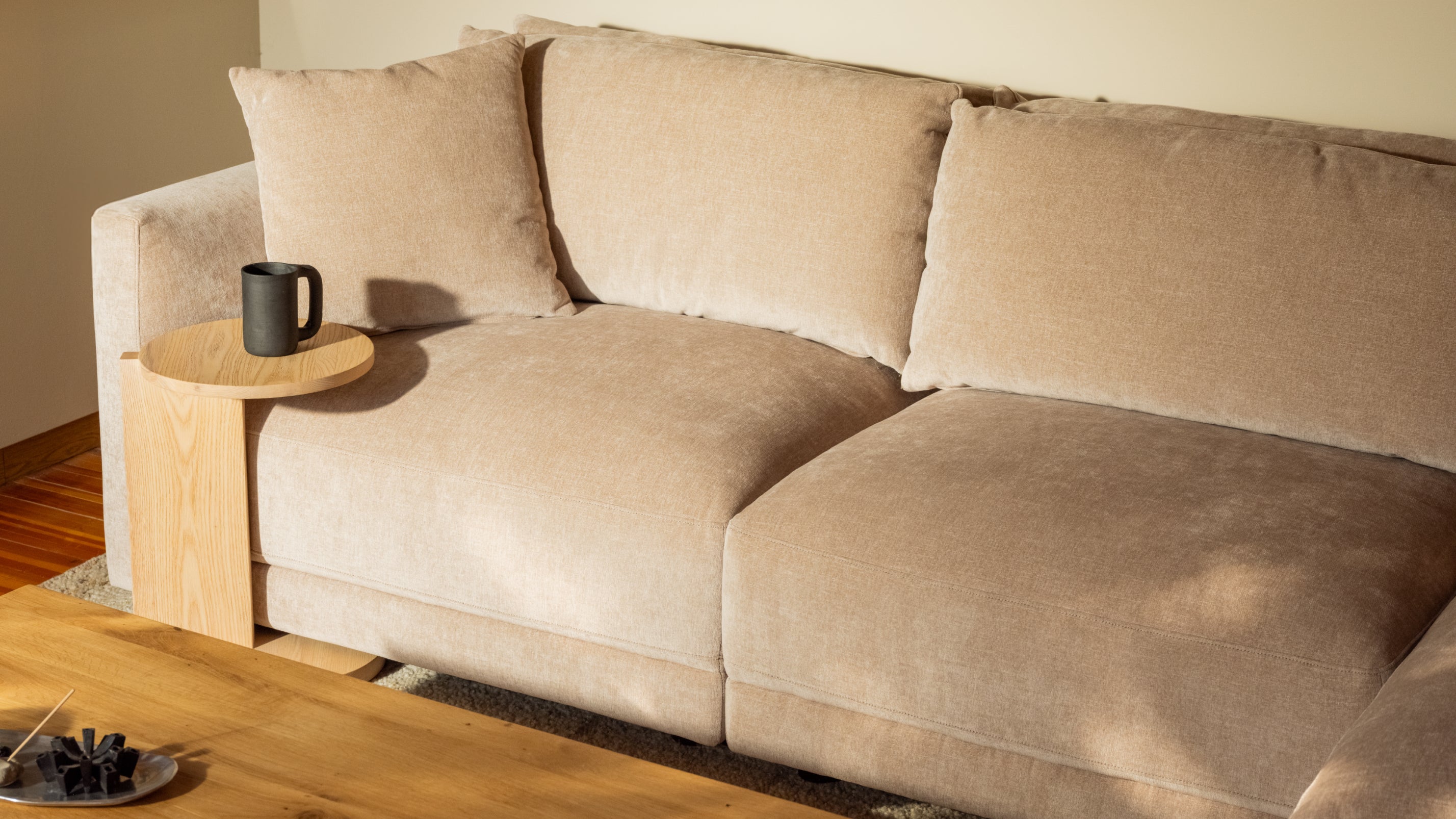 Soft Spot 3-Piece Modular Sectional Right, Cashew