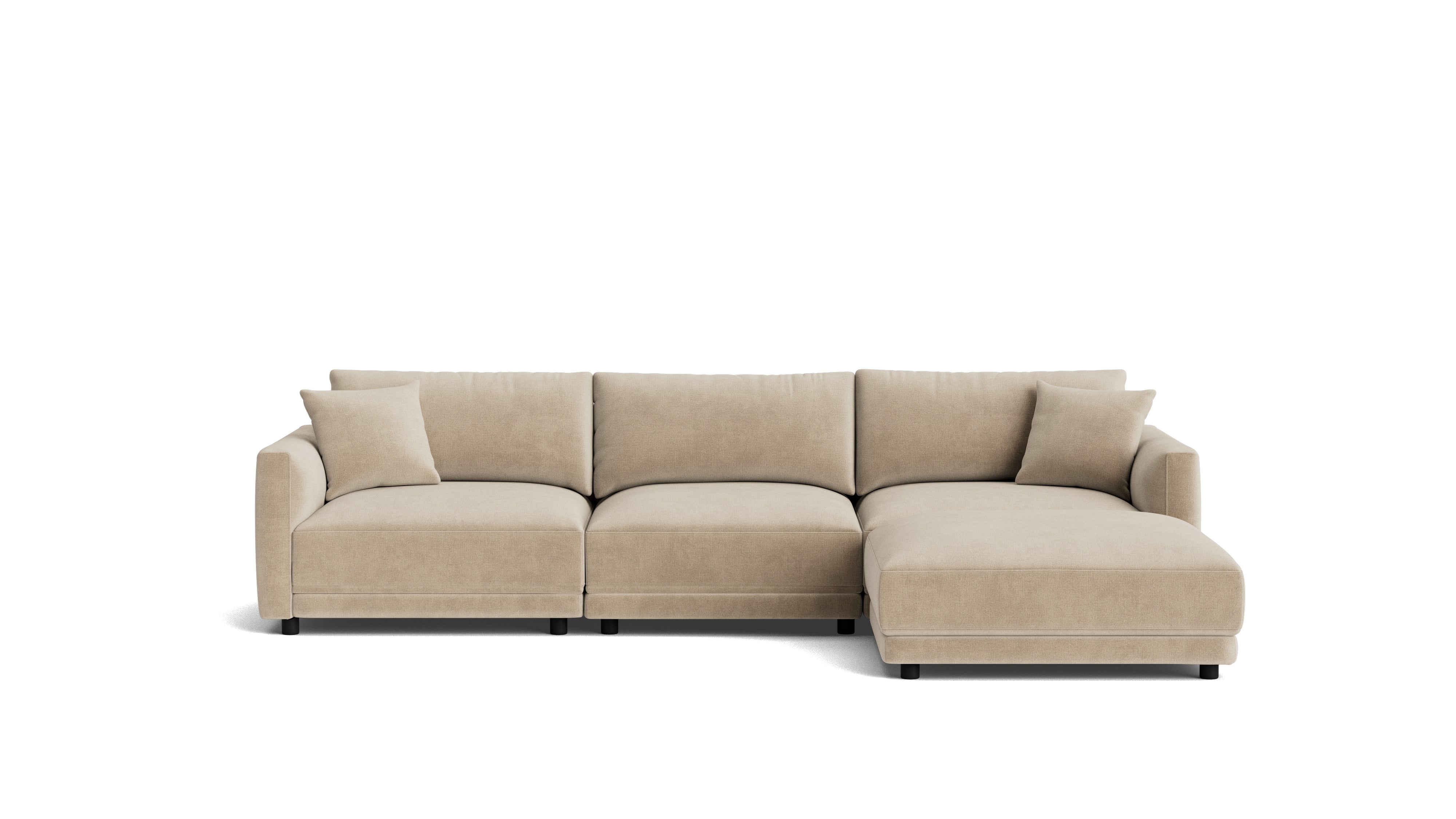 Soft Spot 4-Piece Modular Sectional, Cashew