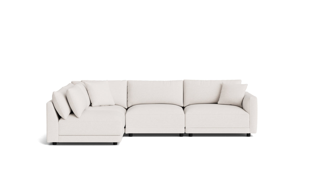 Soft Spot 4-Piece Modular Sectional Left, Nomad Snow