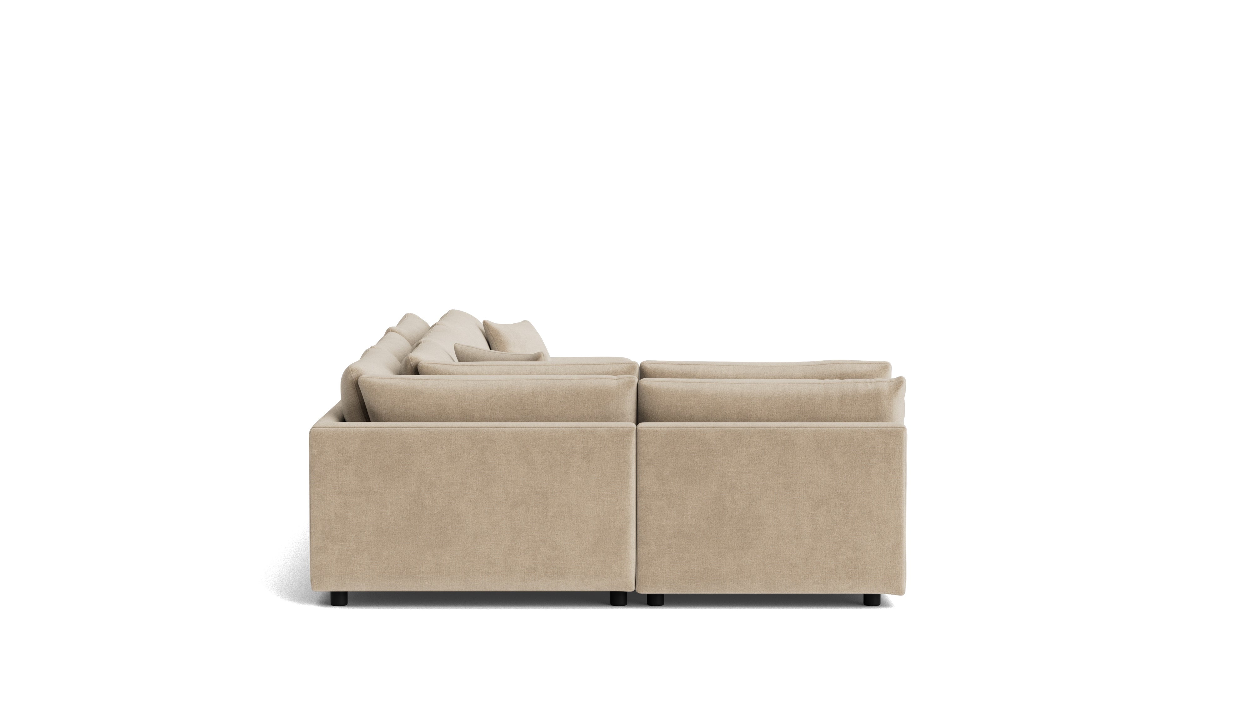 Soft Spot 4-Piece Modular Sectional Left, Cashew