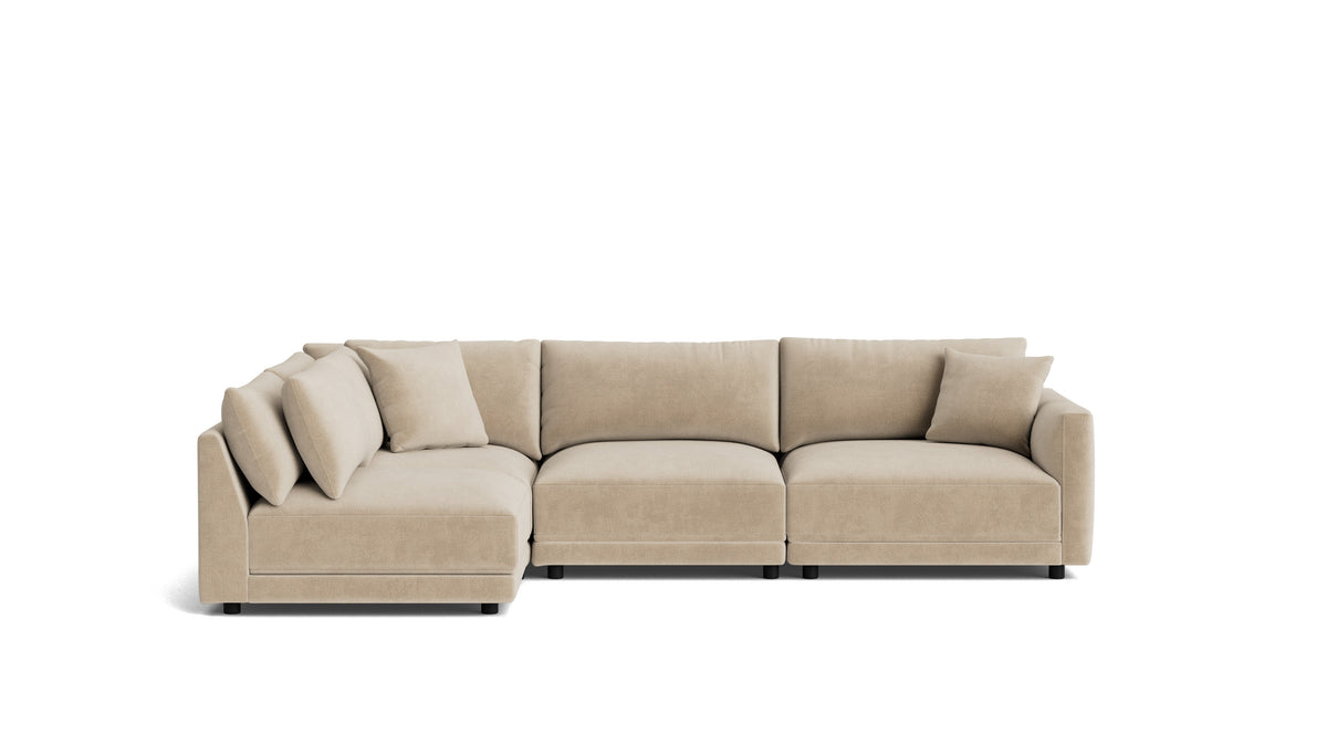 Soft Spot 4-Piece Modular Sectional Left, Cashew