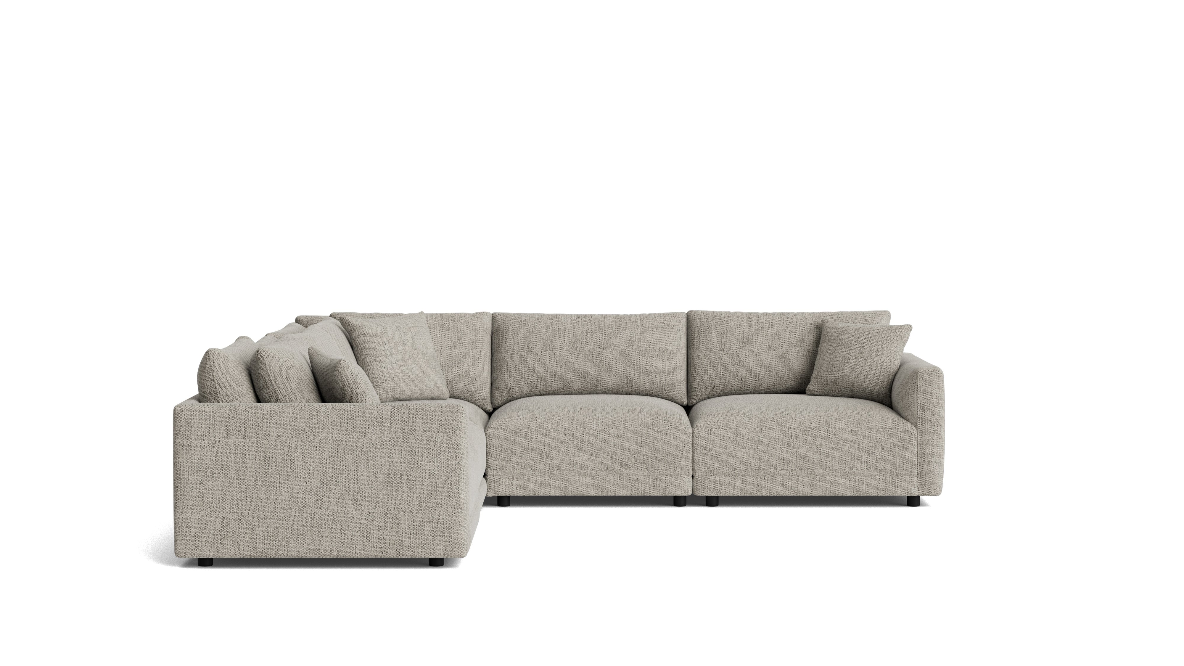 Soft Spot 5-Piece Modular Sectional Closed, Oatmeal