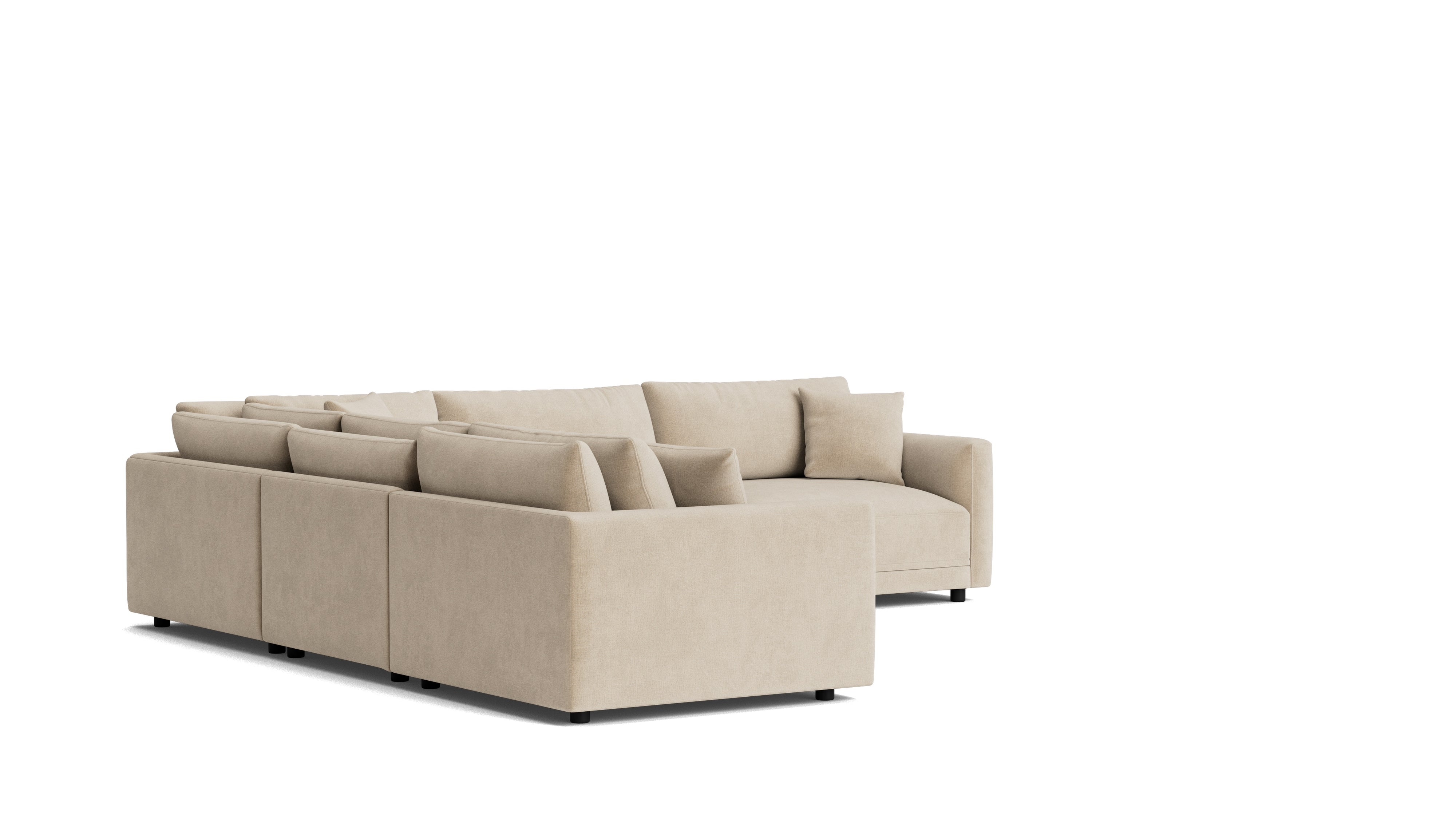 Soft Spot 5-Piece Modular Sectional Closed, Cashew