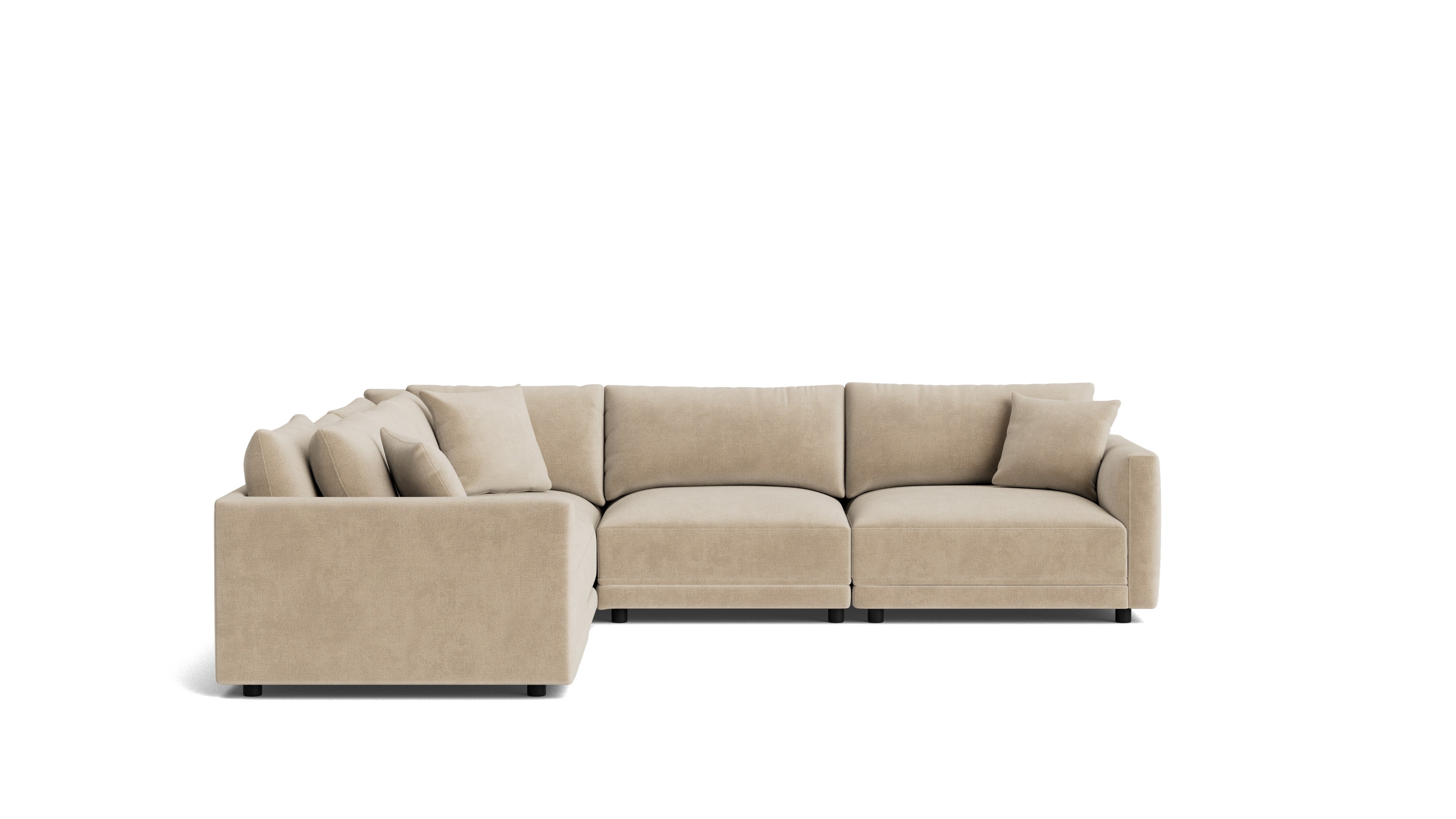 Soft Spot 5-Piece Modular Sectional Closed, Cashew