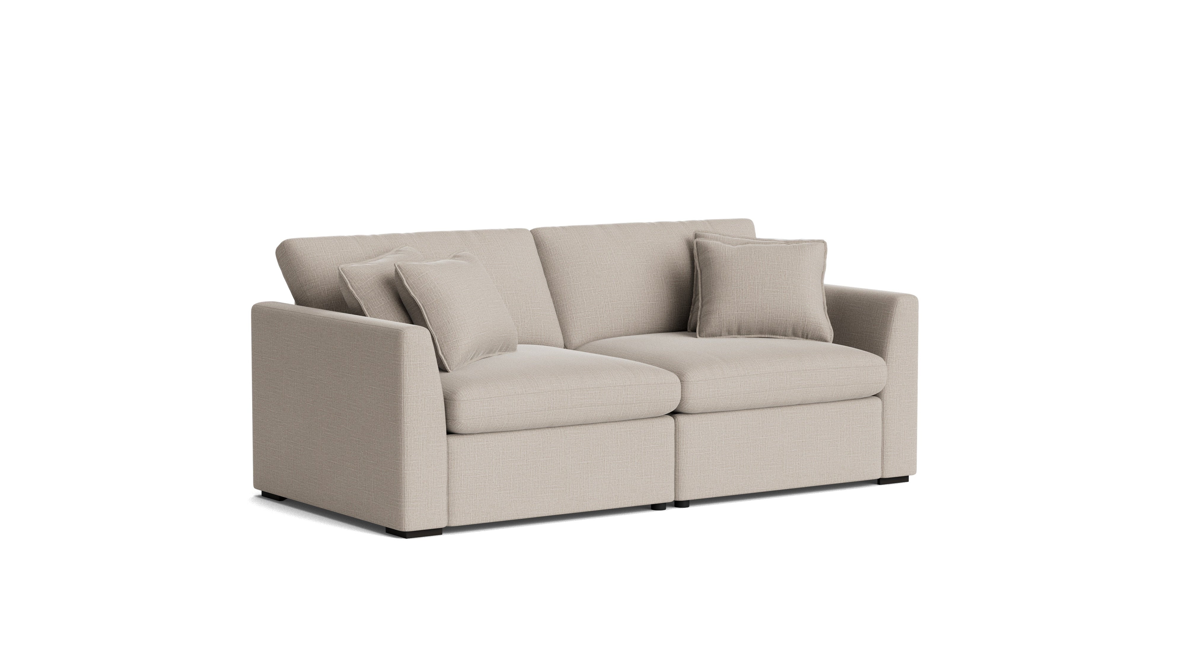 Lift Off Power Recliner 2-Piece Modular Sofa, Light Pebble