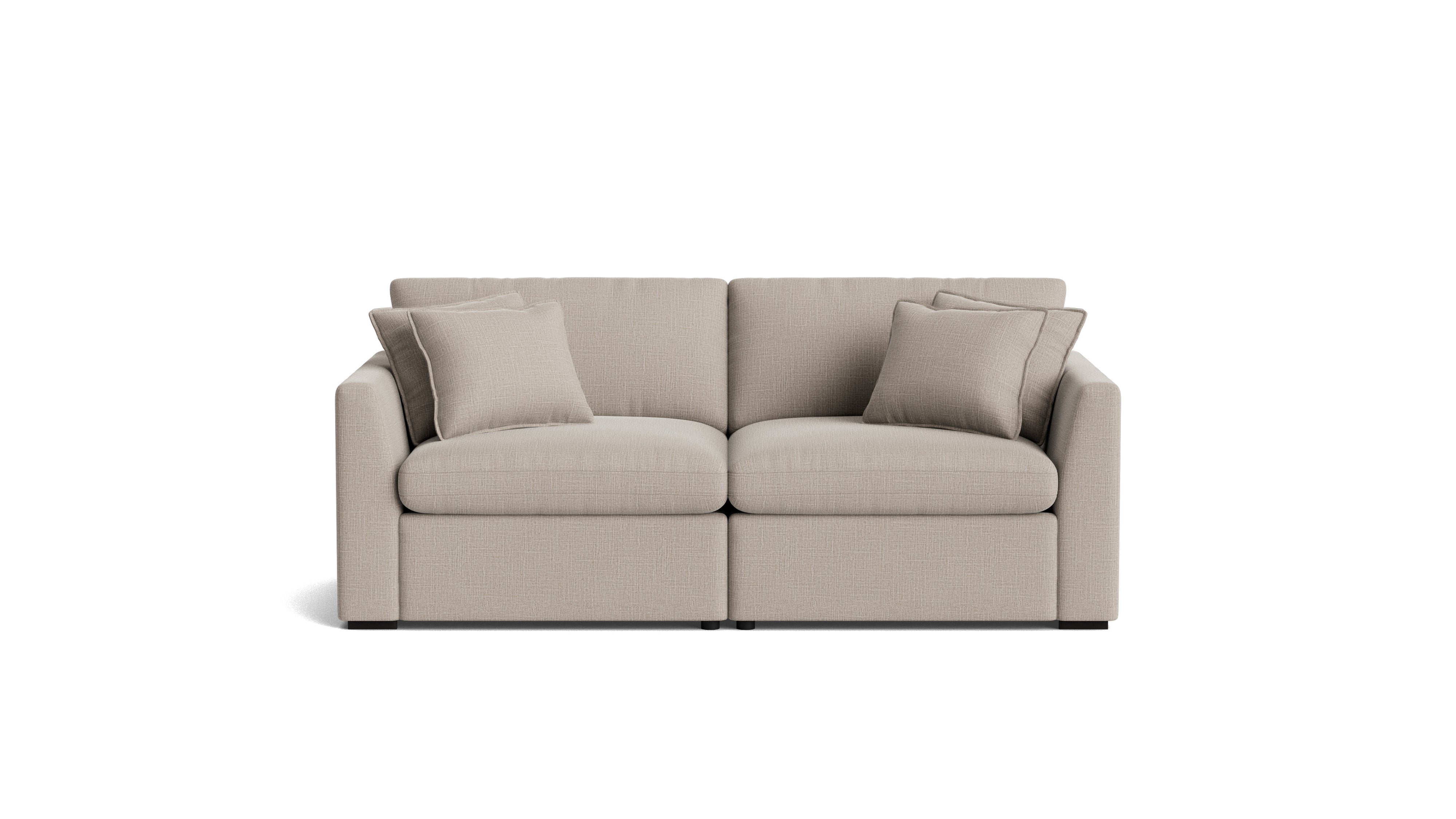 Lift Off Power Recliner 2-Piece Modular Sofa, Light Pebble
