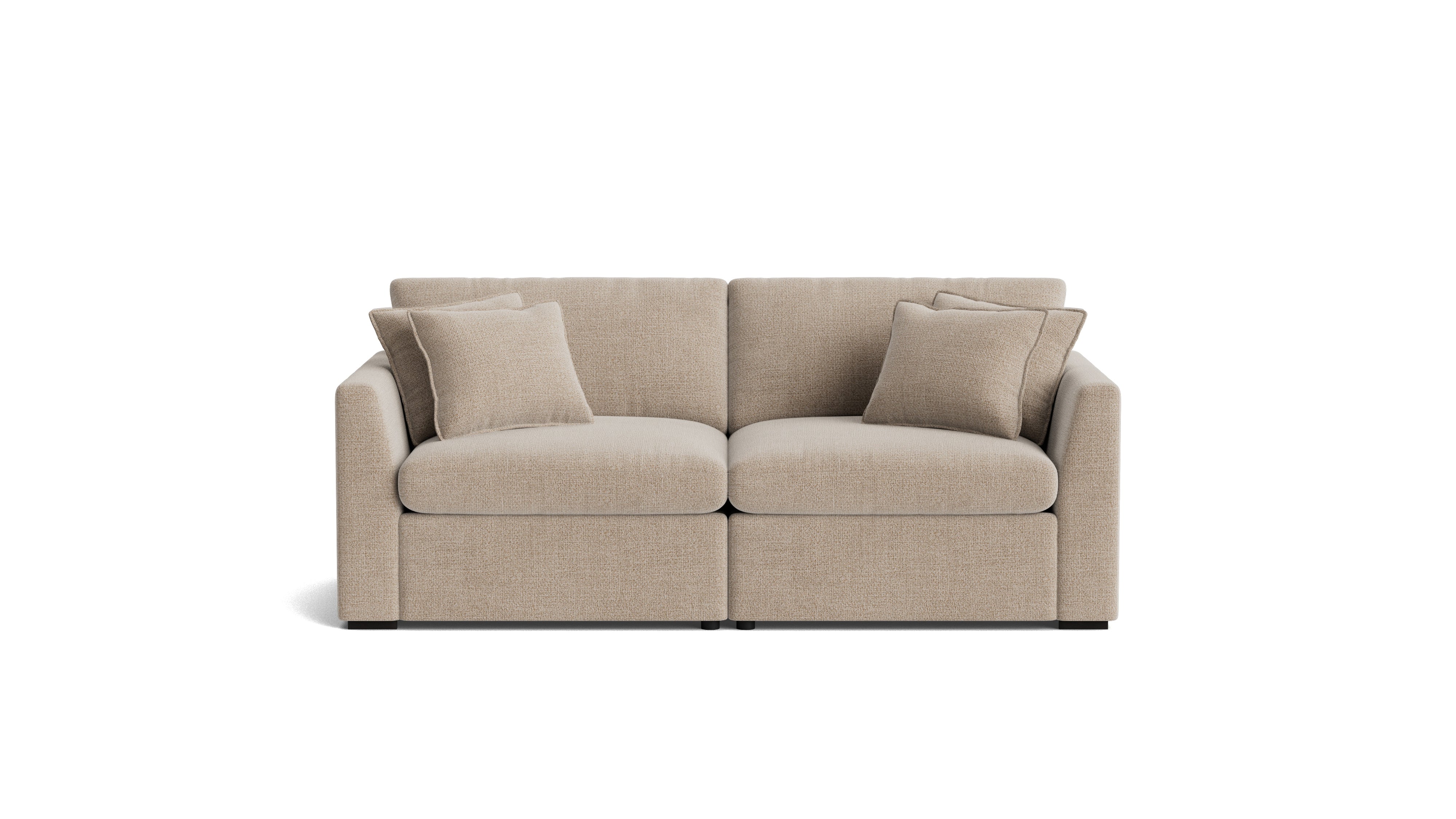 Lift Off Power Recliner 2-Piece Modular Sofa, Champagne