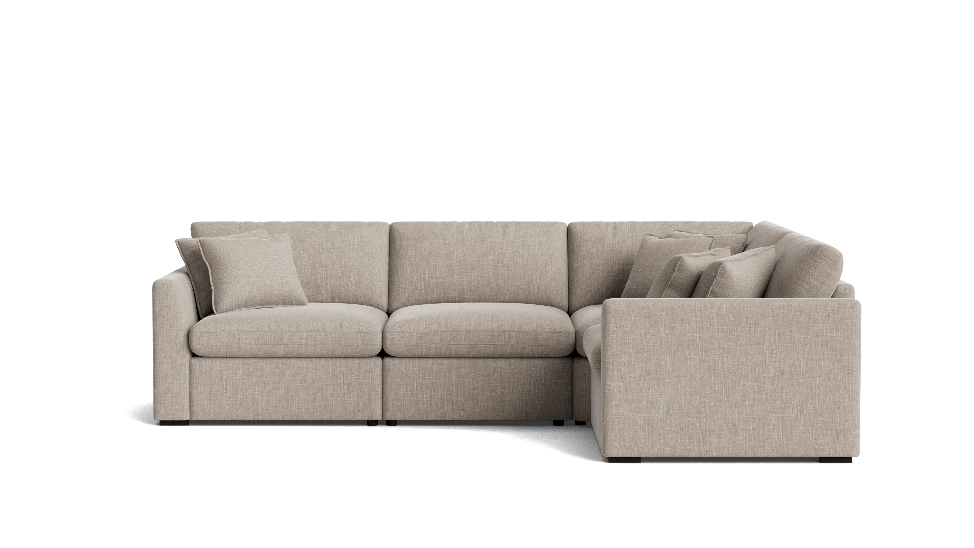 Lift Off Power Recliner 4-Piece Modular Sectional, Light Pebble