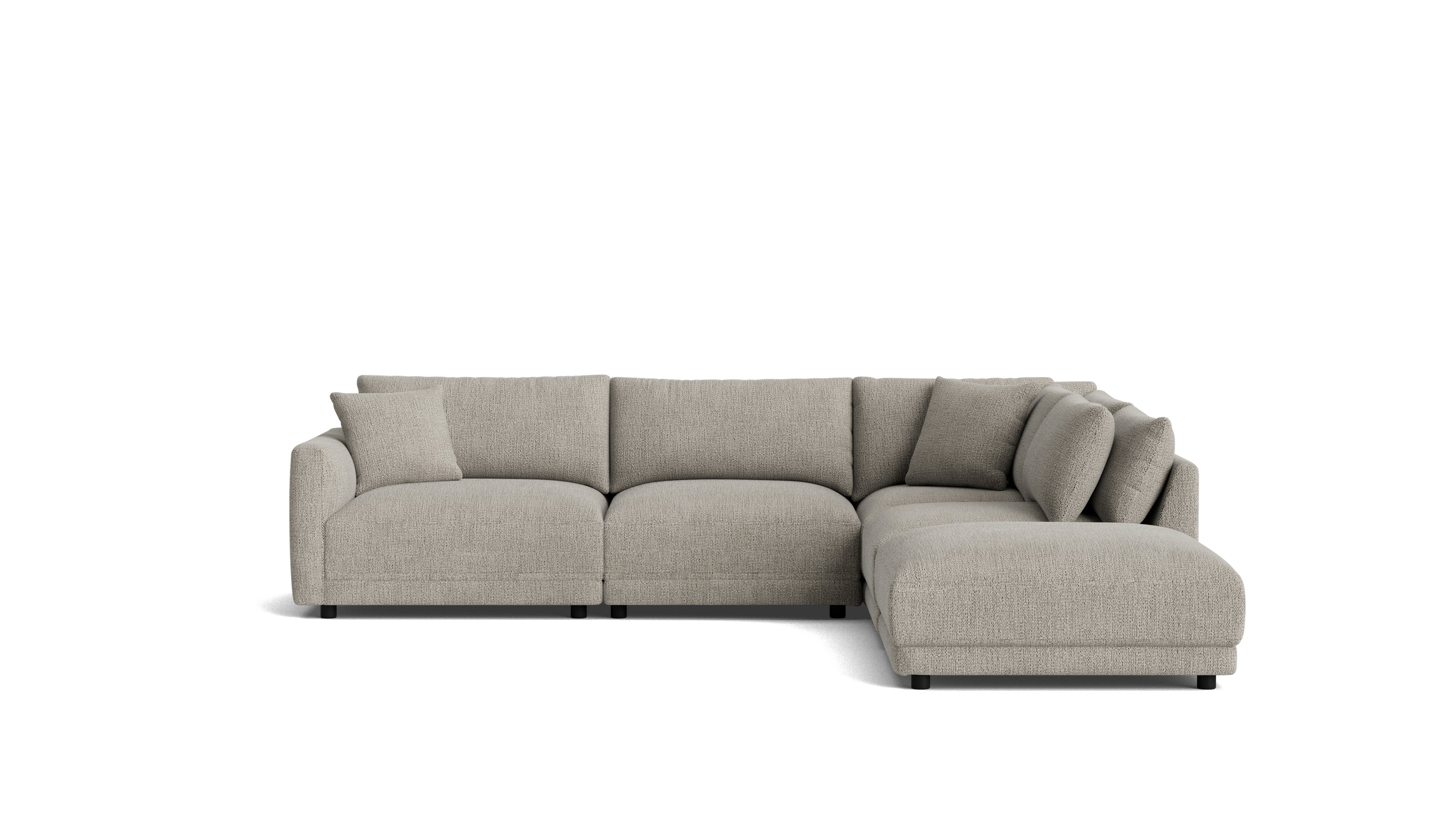 Soft Spot 5-Piece Modular Sectional Right, Oatmeal