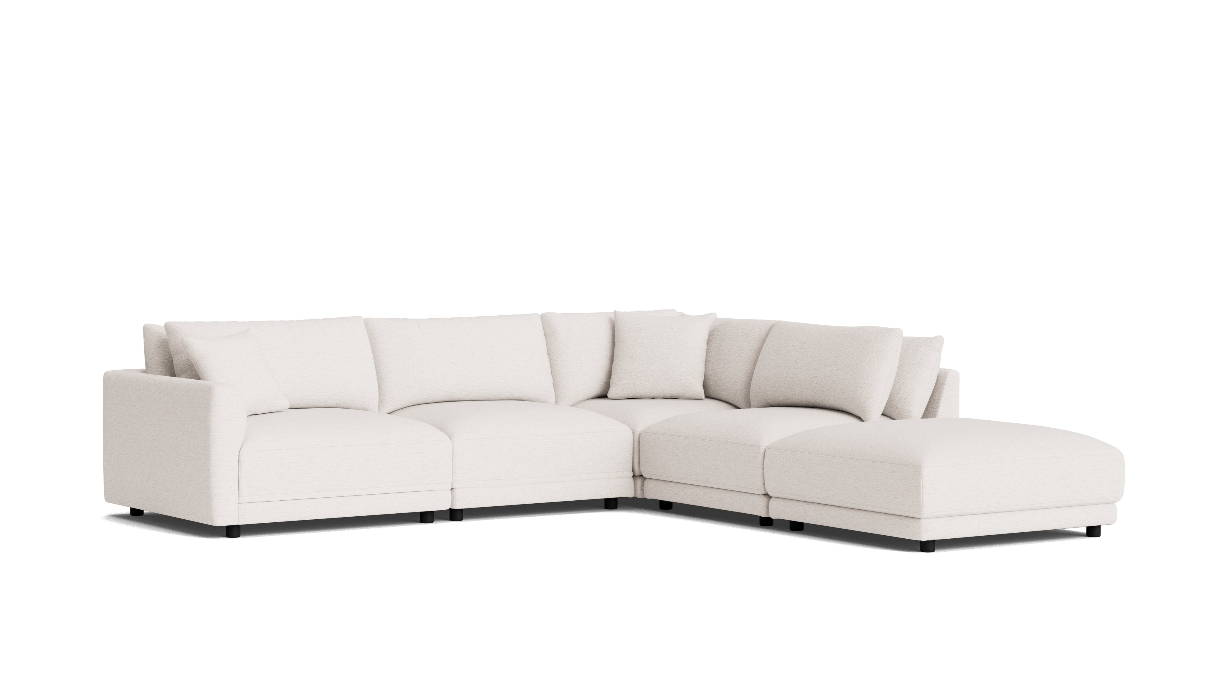 Soft Spot 5-Piece Modular Sectional Right, Nomad Snow
