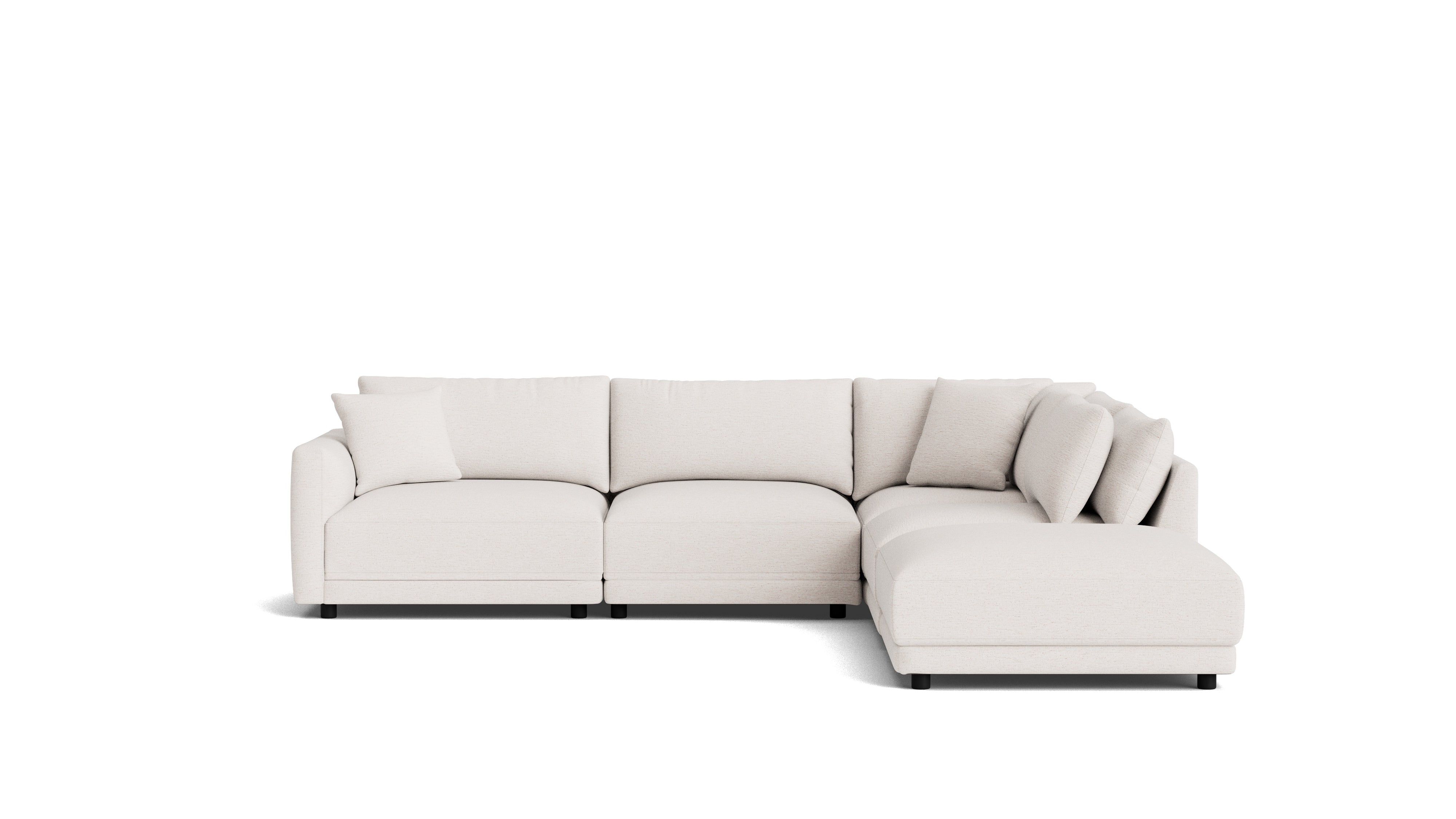 Soft Spot 5-Piece Modular Sectional Right, Nomad Snow