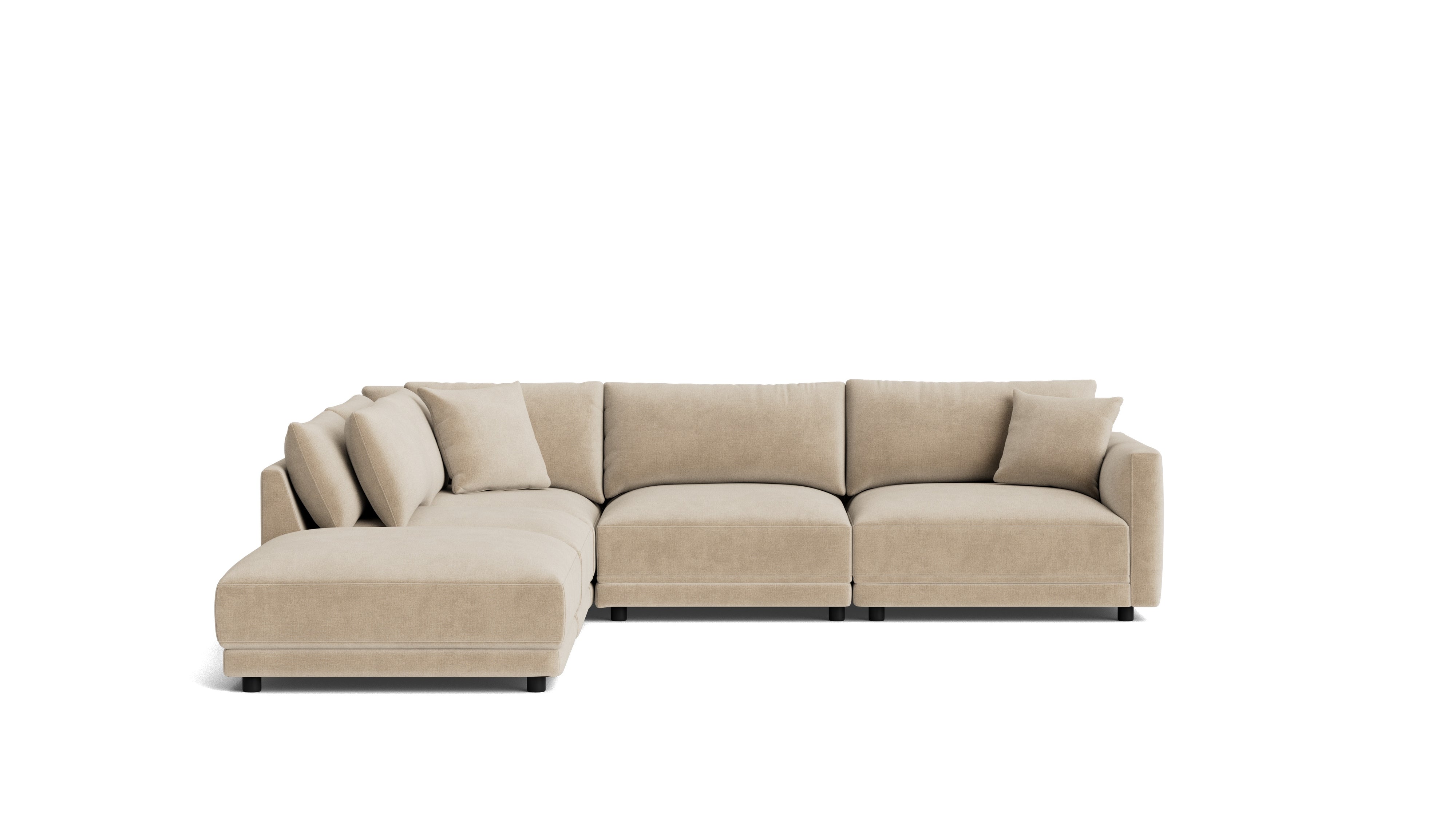Soft Spot 5-Piece Modular Sectional Left, Cashew