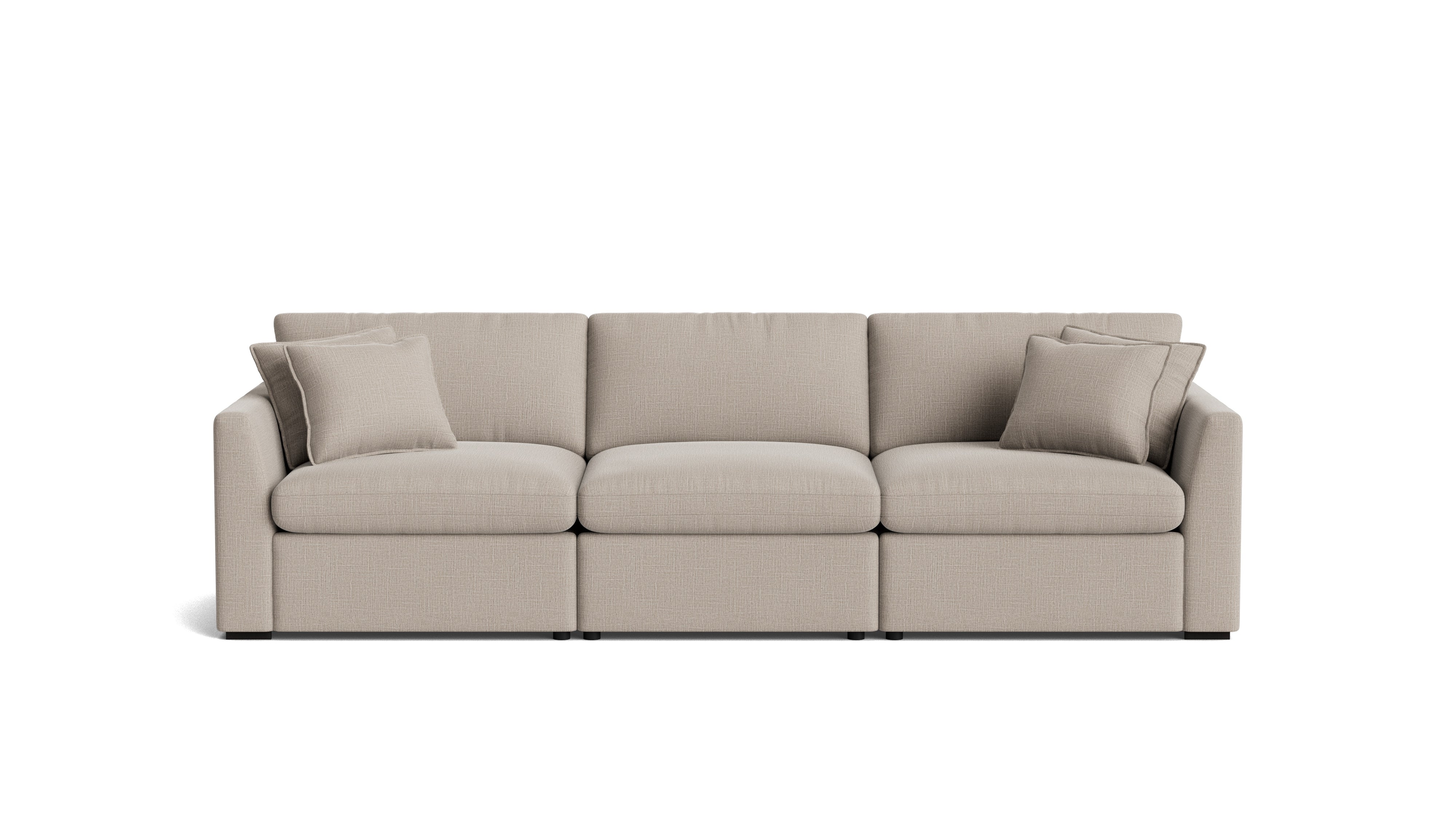 Lift Off Power Recliner 3-Piece Modular Sofa, Light Pebble