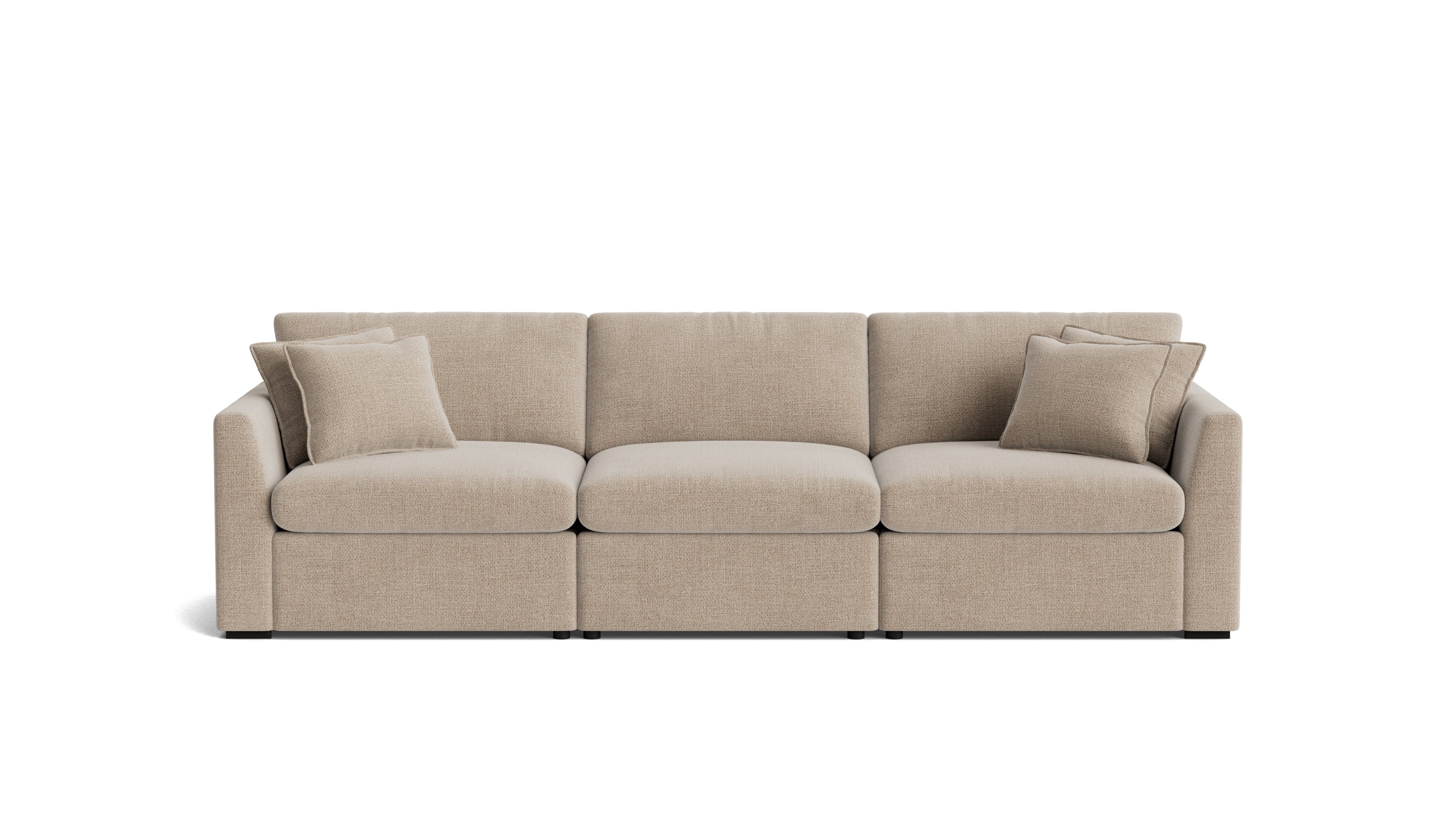 Lift Off Power Recliner 3-Piece Modular Sofa, Champagne