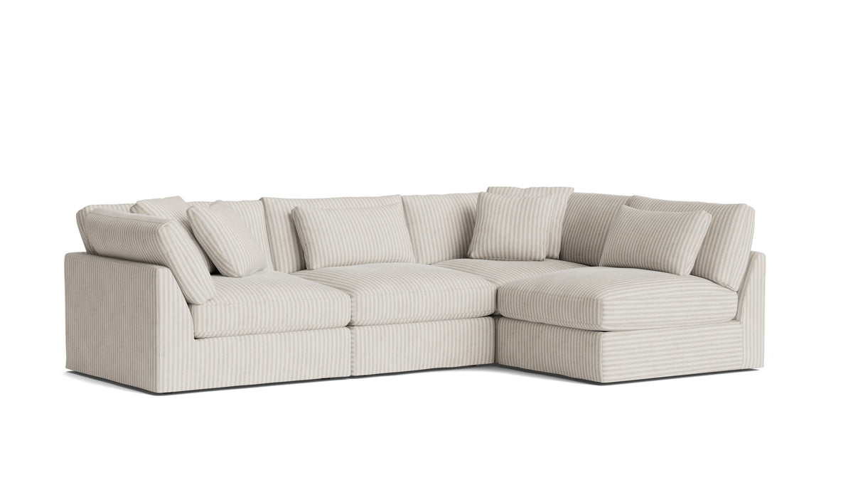 Get Together™ 4-Piece Modular Sectional Armless, Large, Newport Stripe — alternate view
