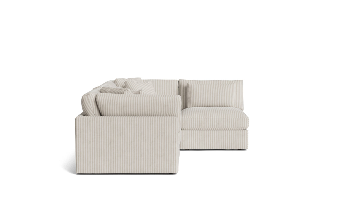 Get Together™ 4-Piece Modular Sectional Armless, Large, Newport Stripe — alternate view