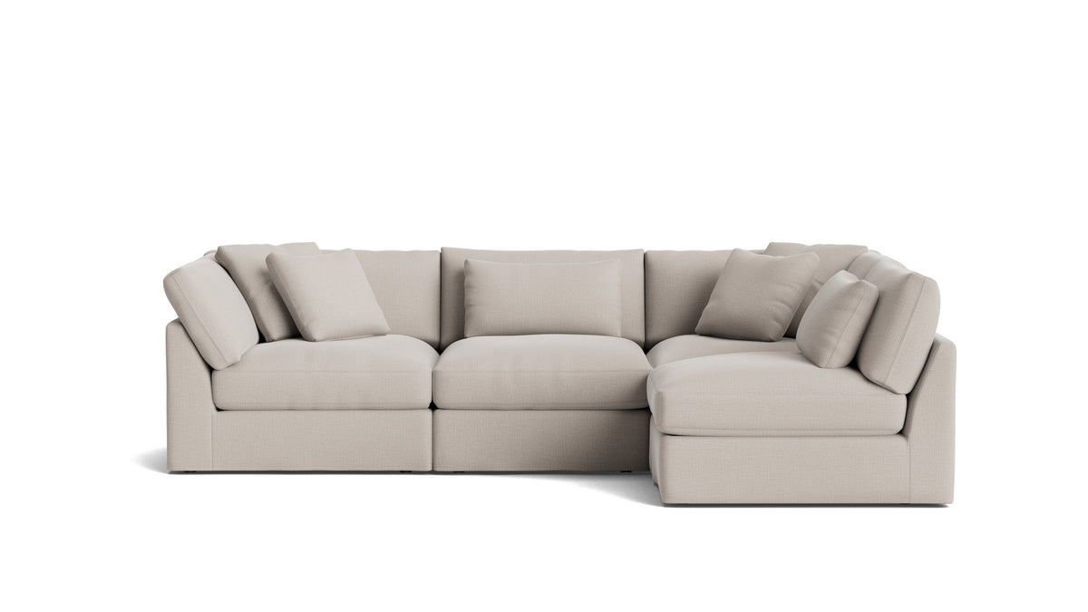 Get Together™ 4-Piece Modular Sectional Armless, Large, Clay