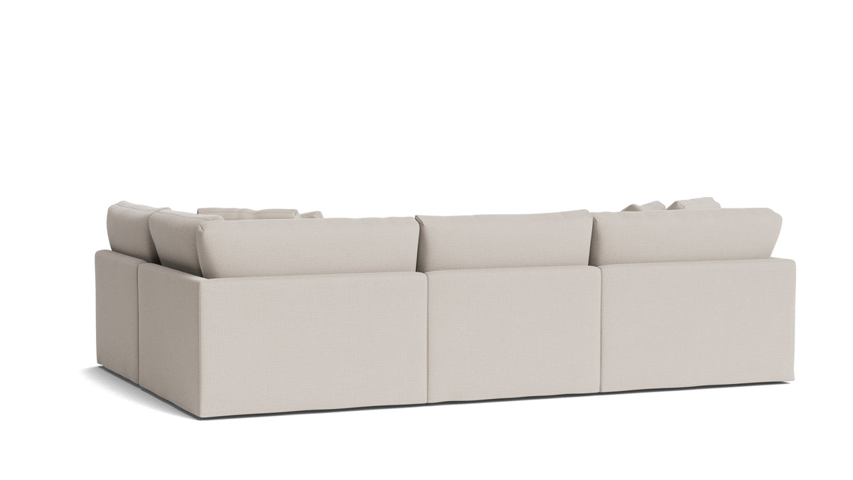 Get Together™ 4-Piece Modular Sectional Armless, Large, Clay — alternate view