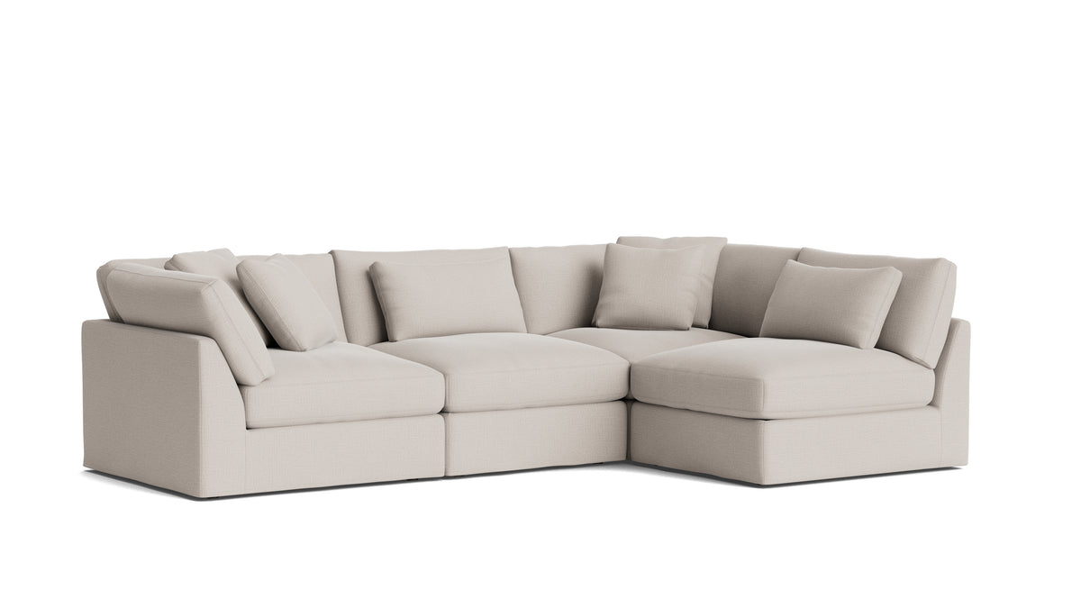 Get Together™ 4-Piece Modular Sectional Armless, Large, Clay