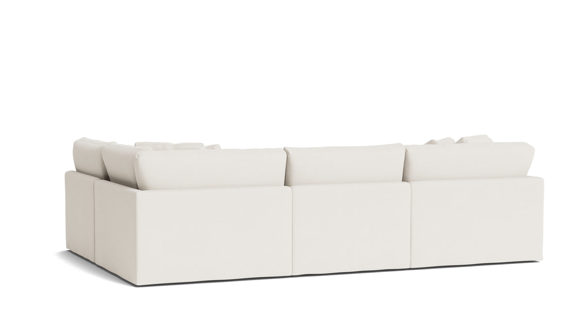 Get Together™ 4-Piece Modular Sectional Armless, Large, Cream Linen — alternate view