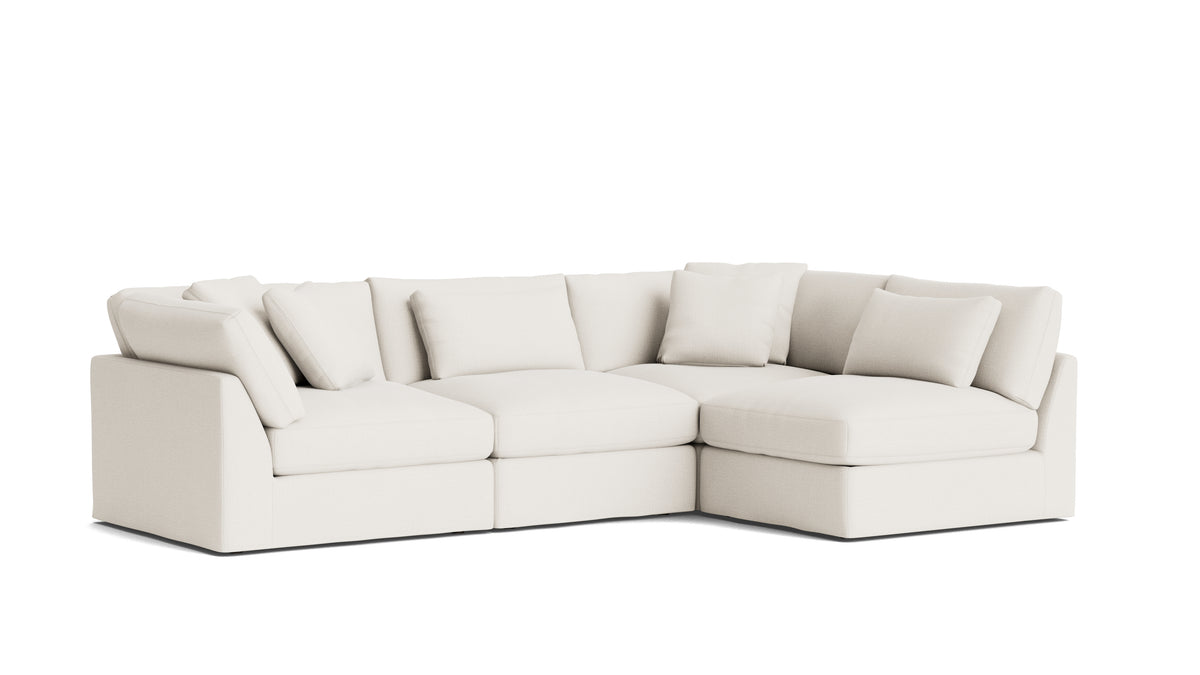 Get Together™ 4-Piece Modular Sectional Armless, Large, Cream Linen — alternate view