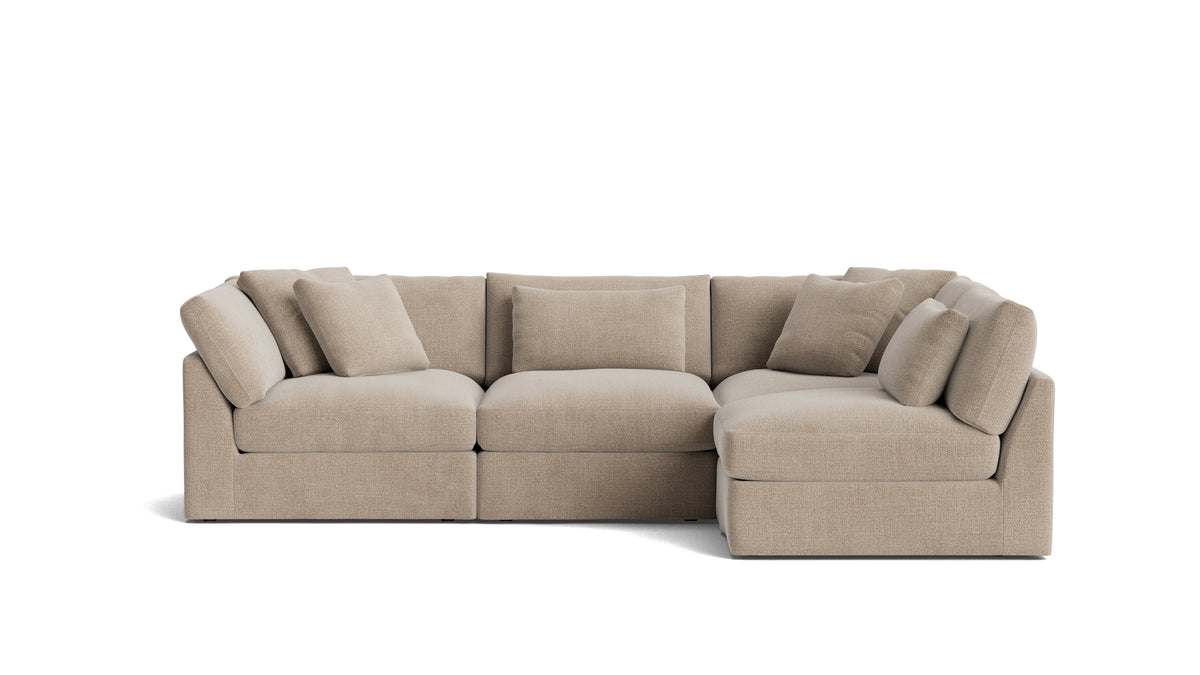 Get Together™ 4-Piece Modular Sectional Armless, Large, Champagne