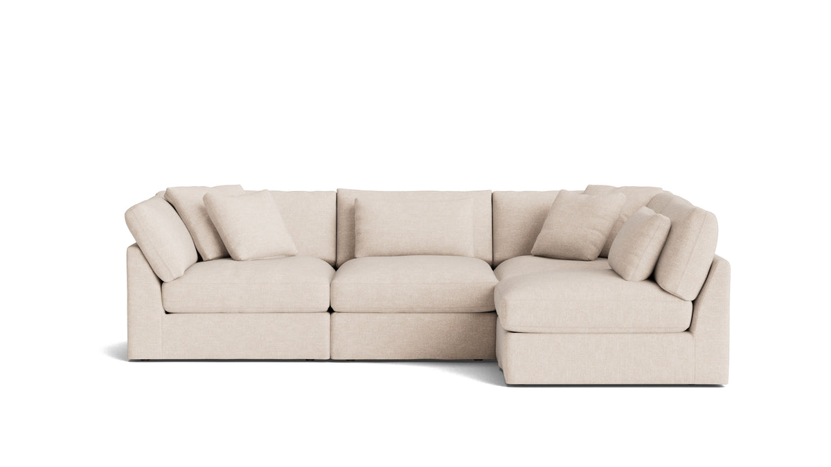 Get Together™ 4-Piece Modular Sectional Armless, Large, Sunbeam