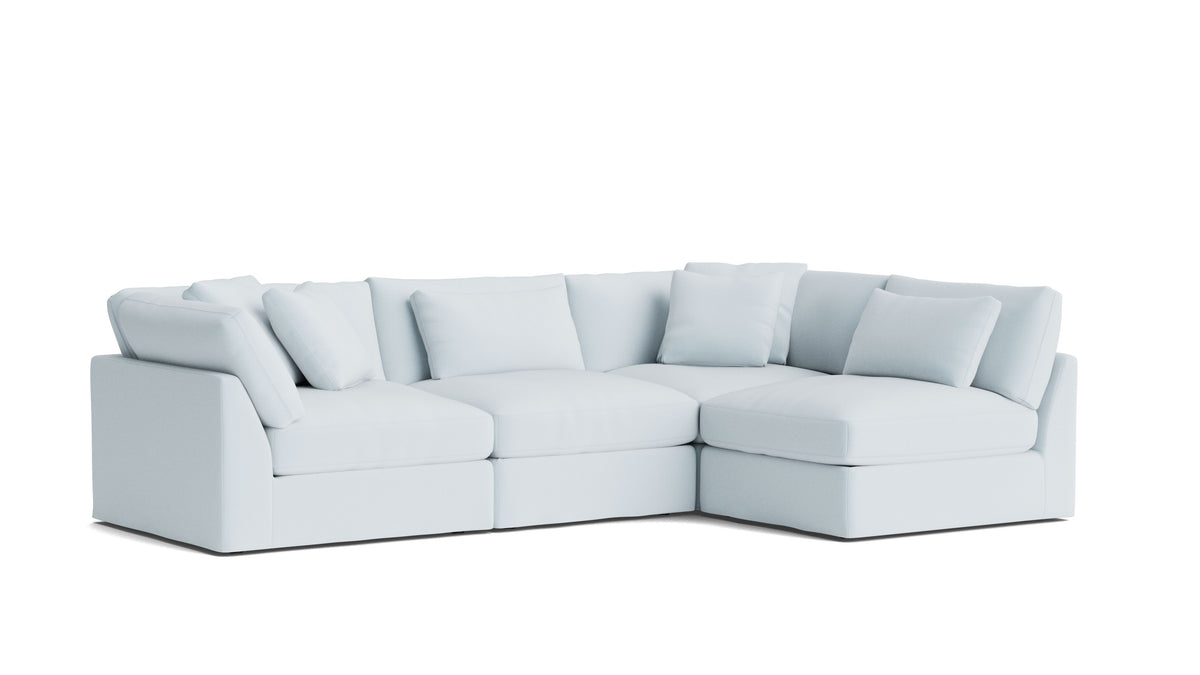 Get Together™ 4-Piece Modular Sectional Armless, Large, Cove — alternate view