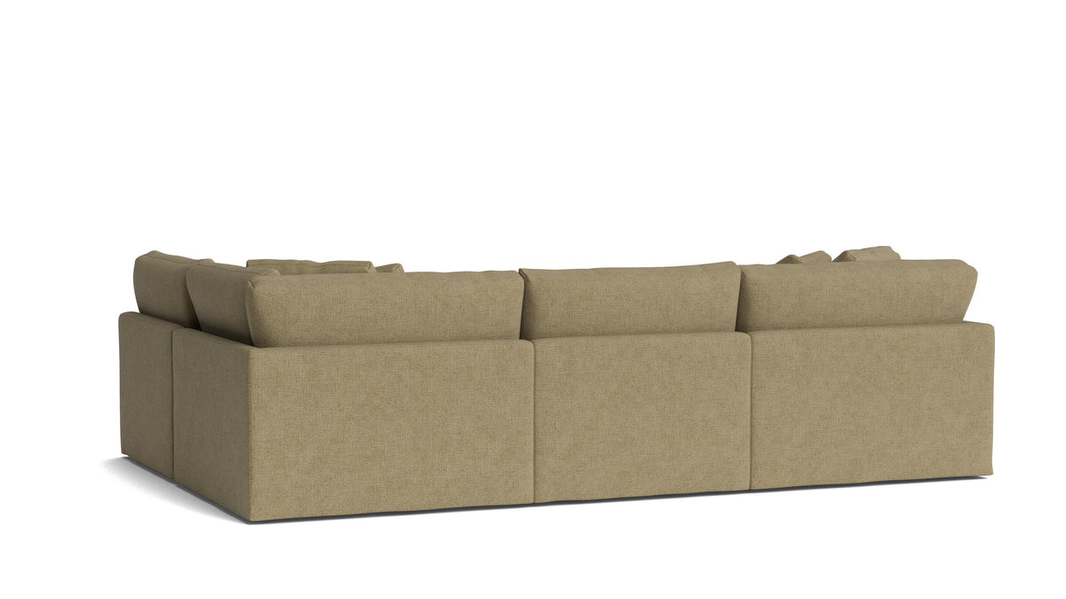 Get Together™ 4-Piece Modular Sectional Armless, Large, Olive — alternate view