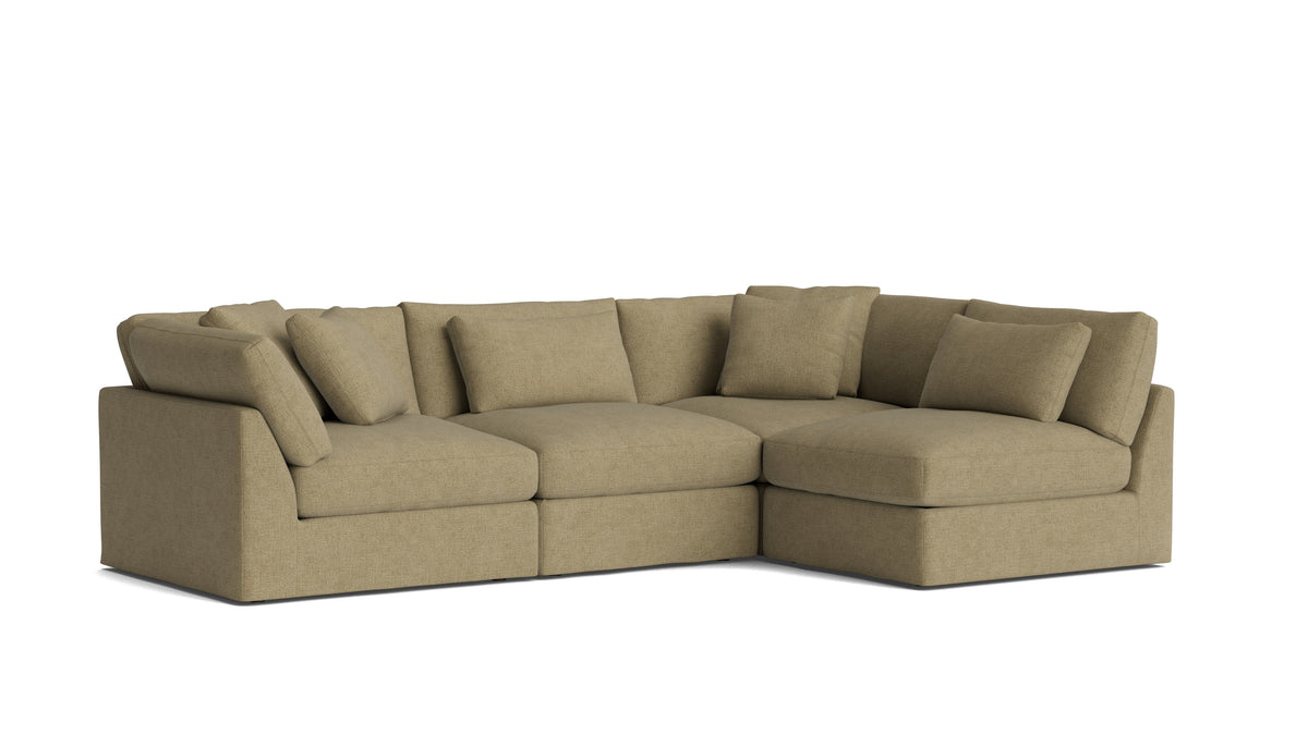 Get Together™ 4-Piece Modular Sectional Armless, Large, Olive — alternate view