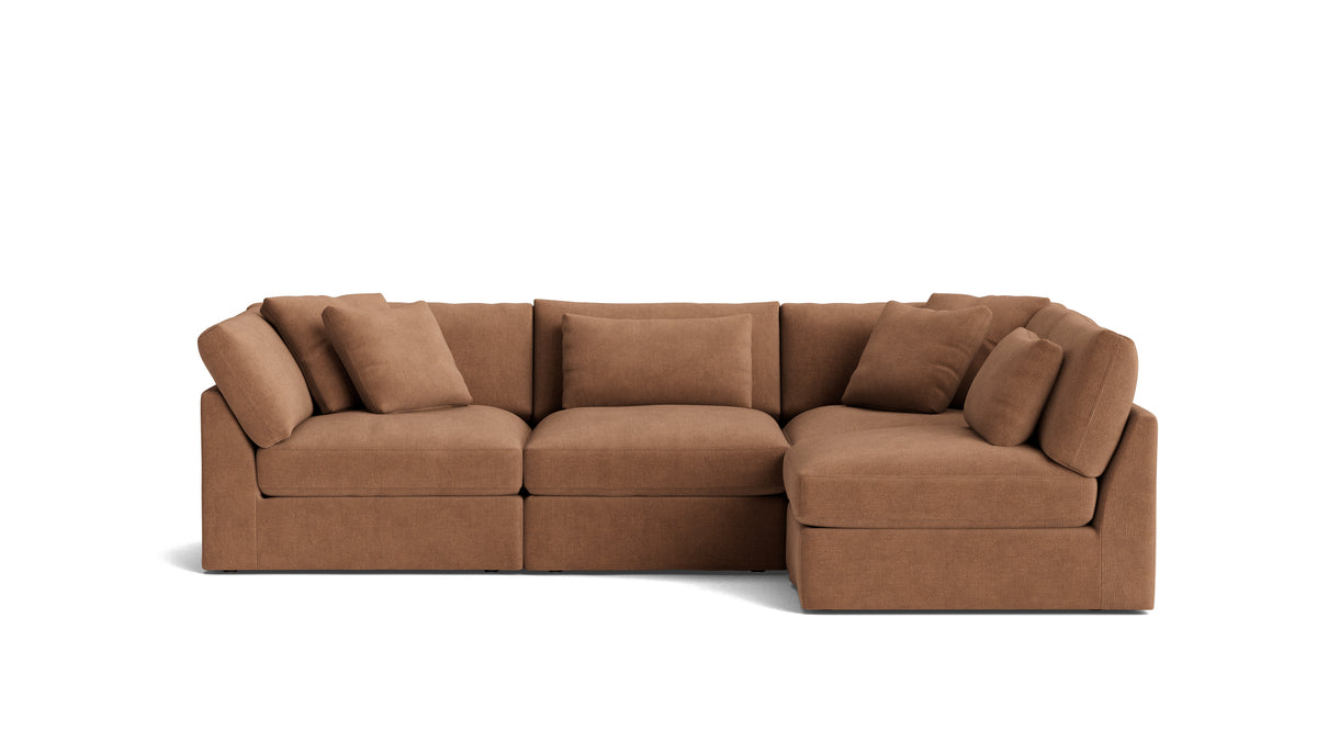 Get Together™ 4-Piece Modular Sectional Armless, Large, Spice