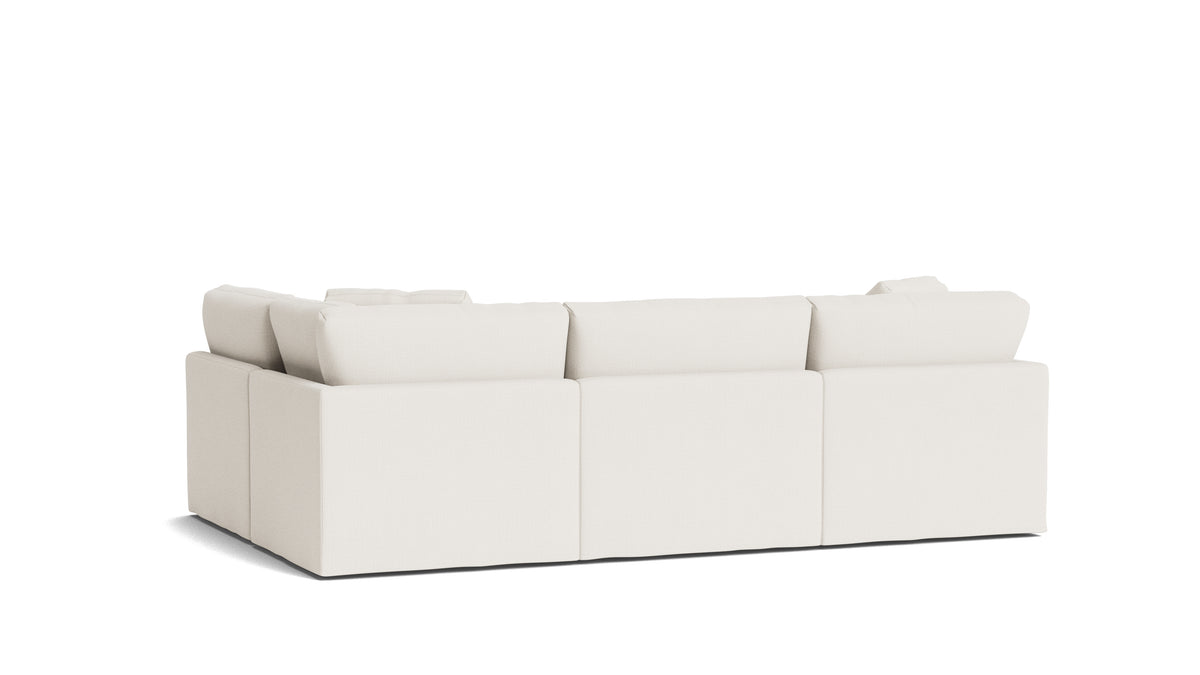 Get Together™ 4-Piece Modular Sectional Armless, Standard, Cream Linen — alternate view