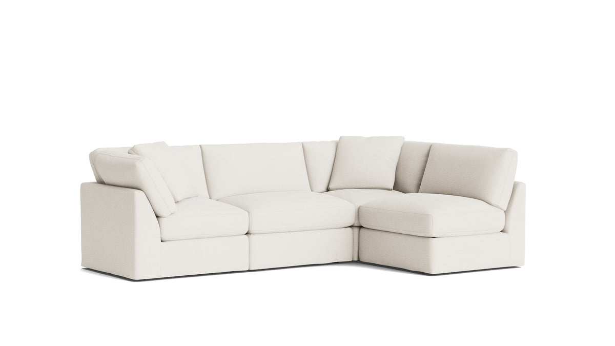 Get Together™ 4-Piece Modular Sectional Armless, Standard, Cream Linen — alternate view