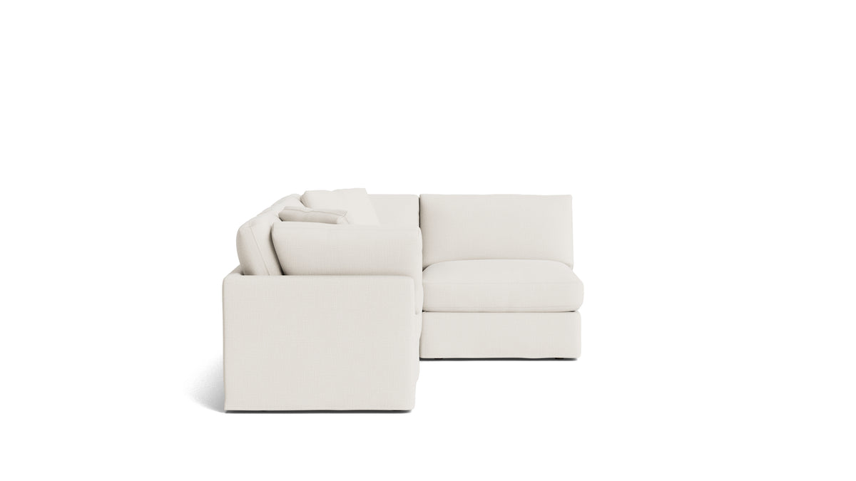 Get Together™ 4-Piece Modular Sectional Armless, Standard, Cream Linen