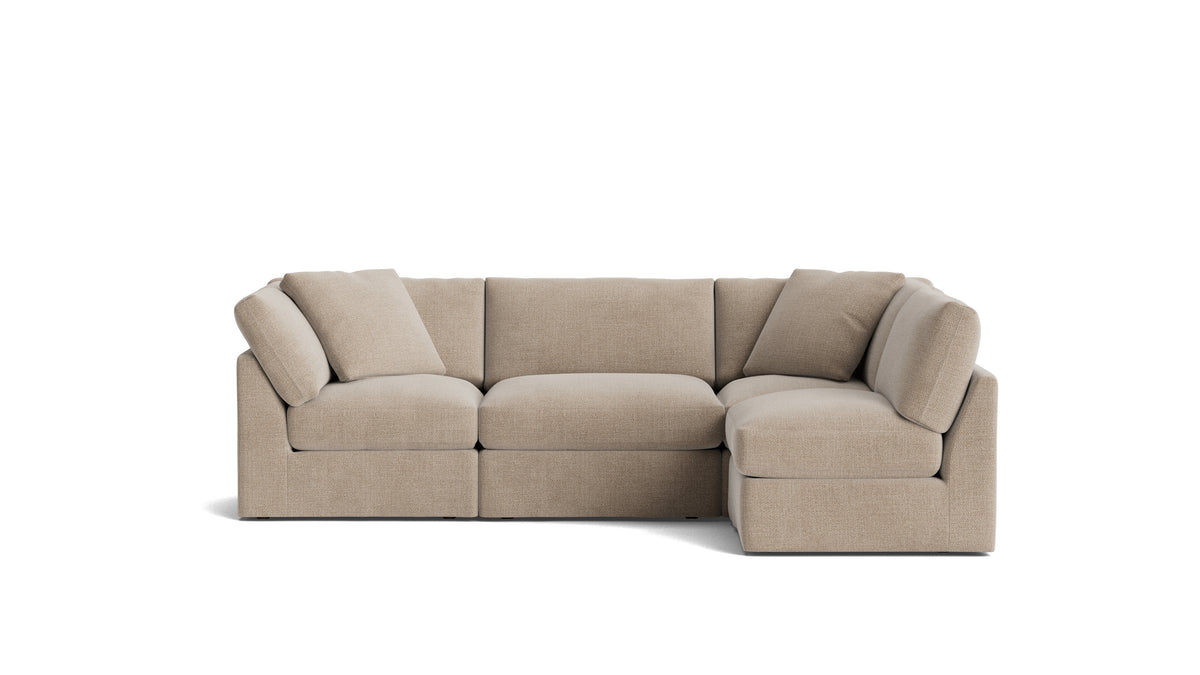 Get Together™ 4-Piece Modular Sectional Armless, Standard, Champagne