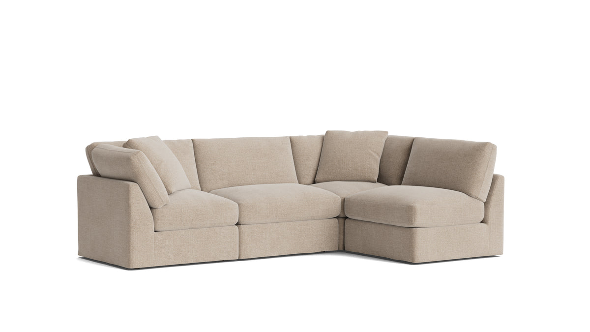 Get Together™ 4-Piece Modular Sectional Armless, Standard, Champagne
