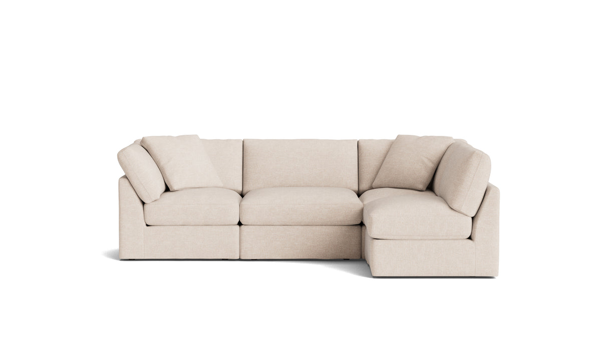 Get Together™ 4-Piece Modular Sectional Armless, Standard, Sunbeam