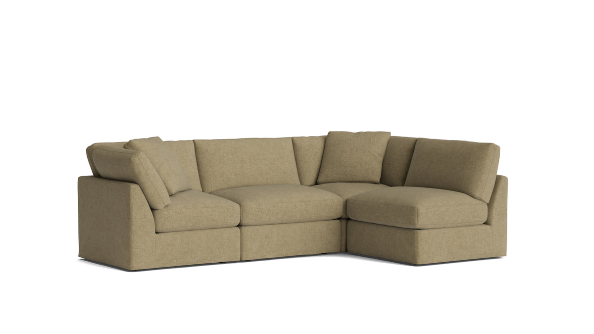 Get Together™ 4-Piece Modular Sectional Armless, Standard, Olive — alternate view