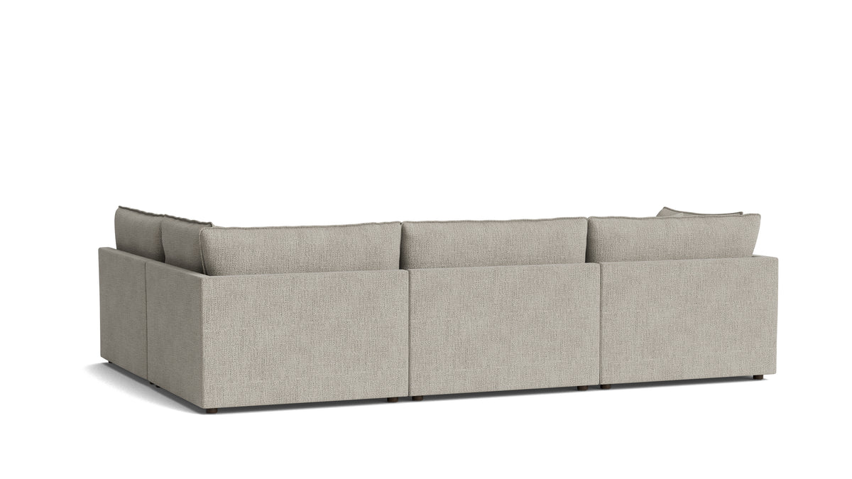 Chill Time 4-Piece Modular Sectional Armless, Oatmeal — alternate view