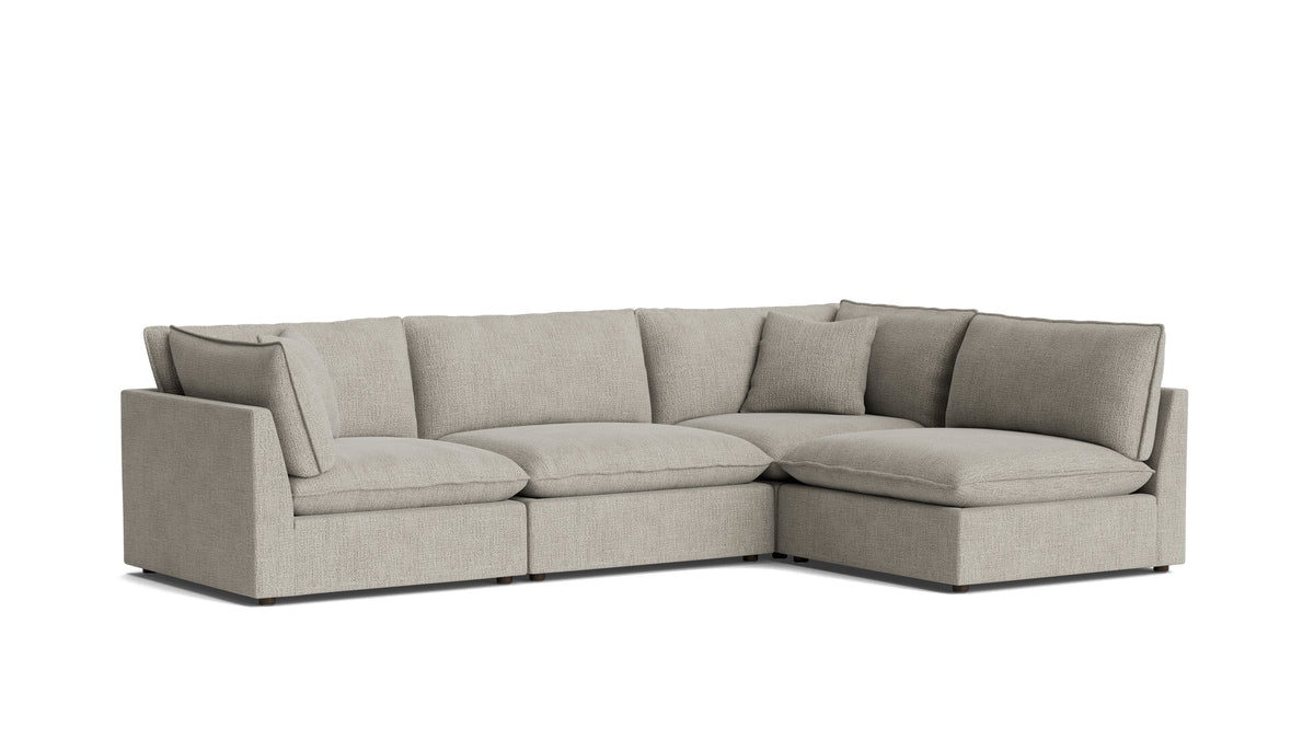 Chill Time 4-Piece Modular Sectional Armless, Oatmeal — alternate view