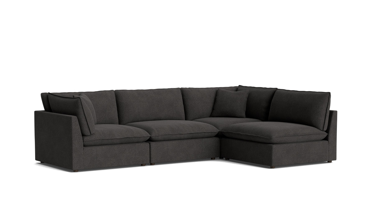 Chill Time 4-Piece Modular Sectional Armless, Dark Shadow