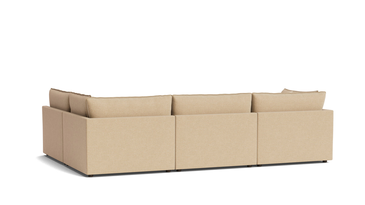 Chill Time 4-Piece Modular Sectional Armless, Hazelnut