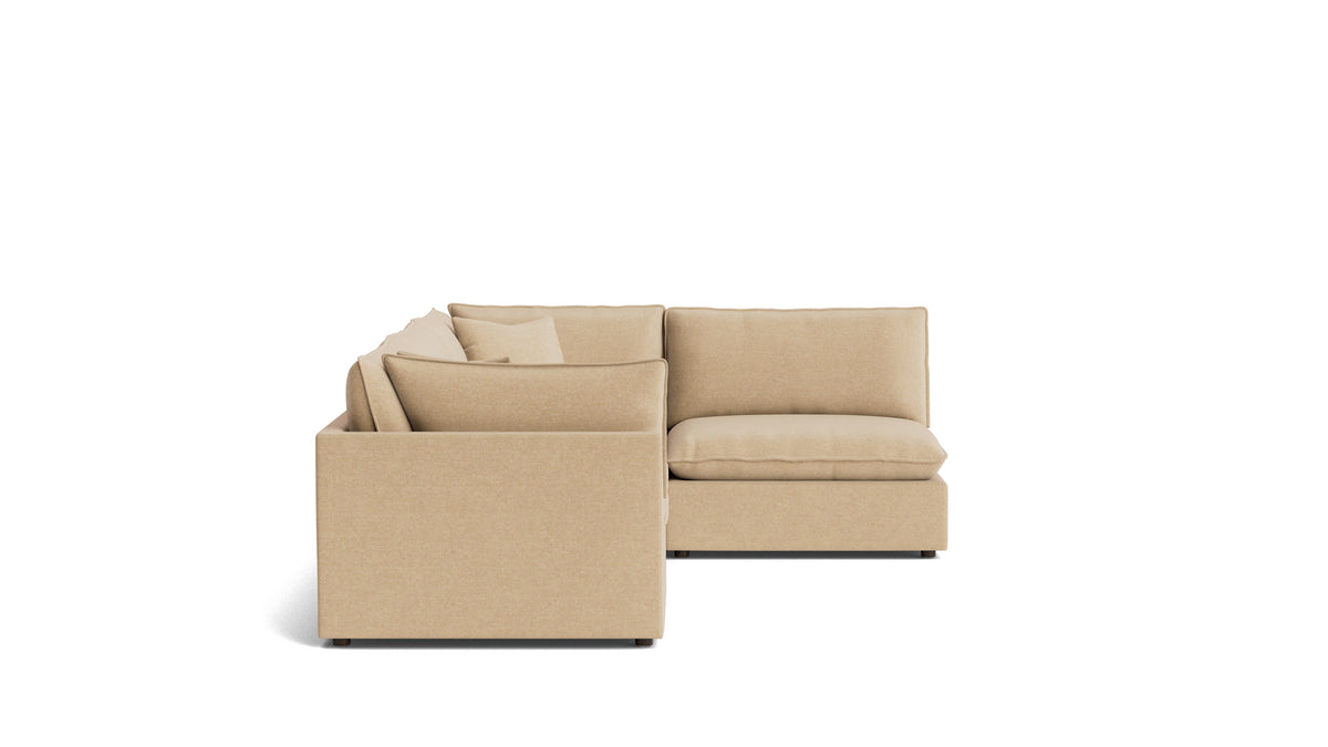 Chill Time 4-Piece Modular Sectional Armless, Hazelnut