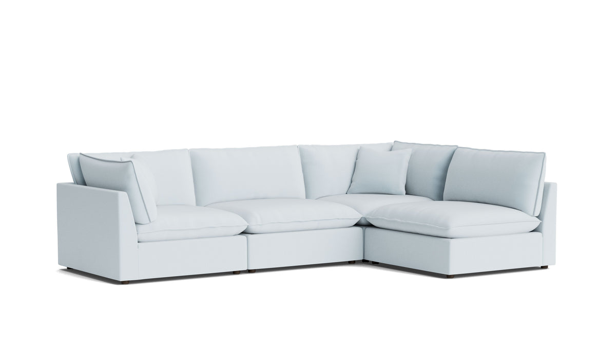 Chill Time 4-Piece Modular Sectional Armless, Cove — alternate view