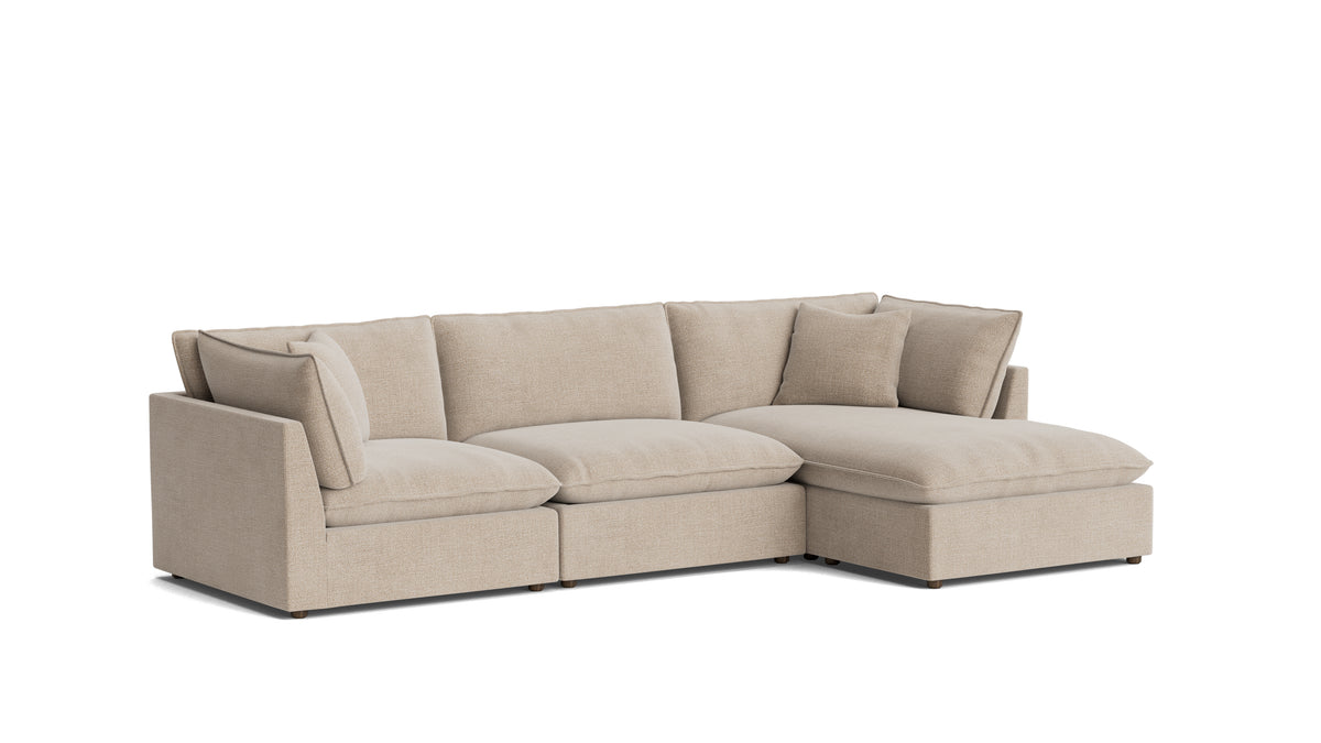 Chill Time 3-Piece Modular Sectional Right, Champagne